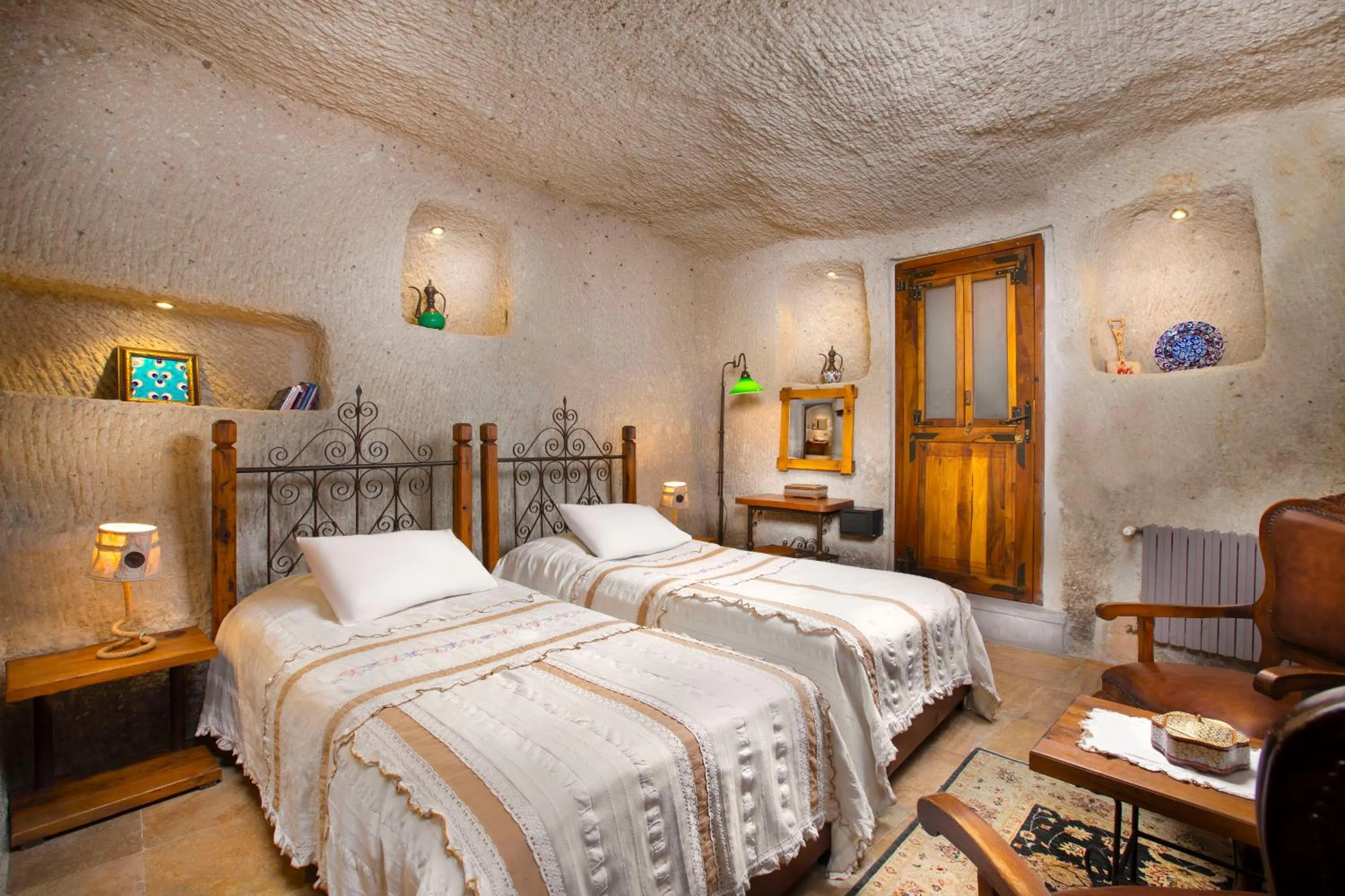 Bed in Terra Cave Hotel