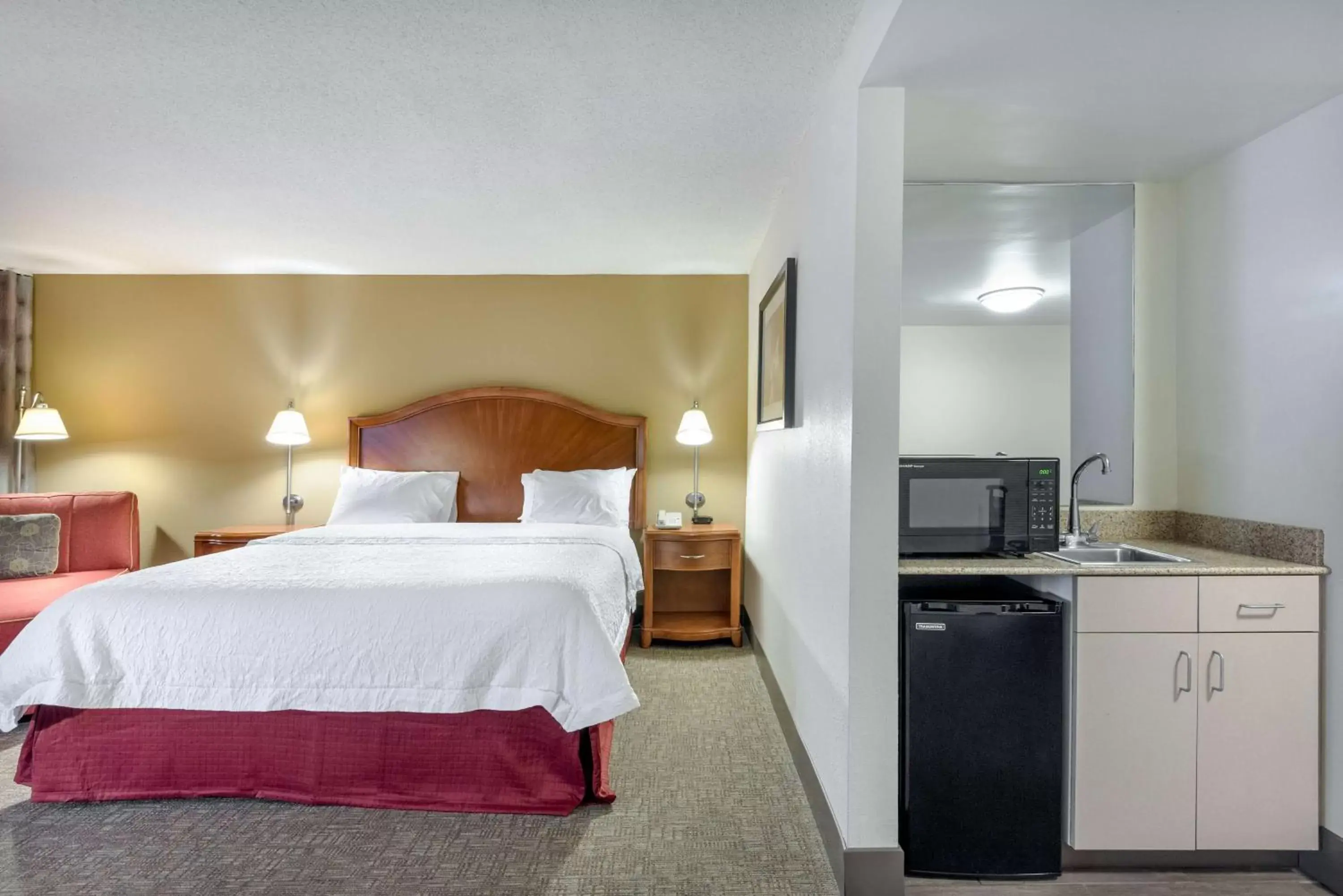 Living room, Bed in Hampton Inn Roanoke/Hollins - I-81