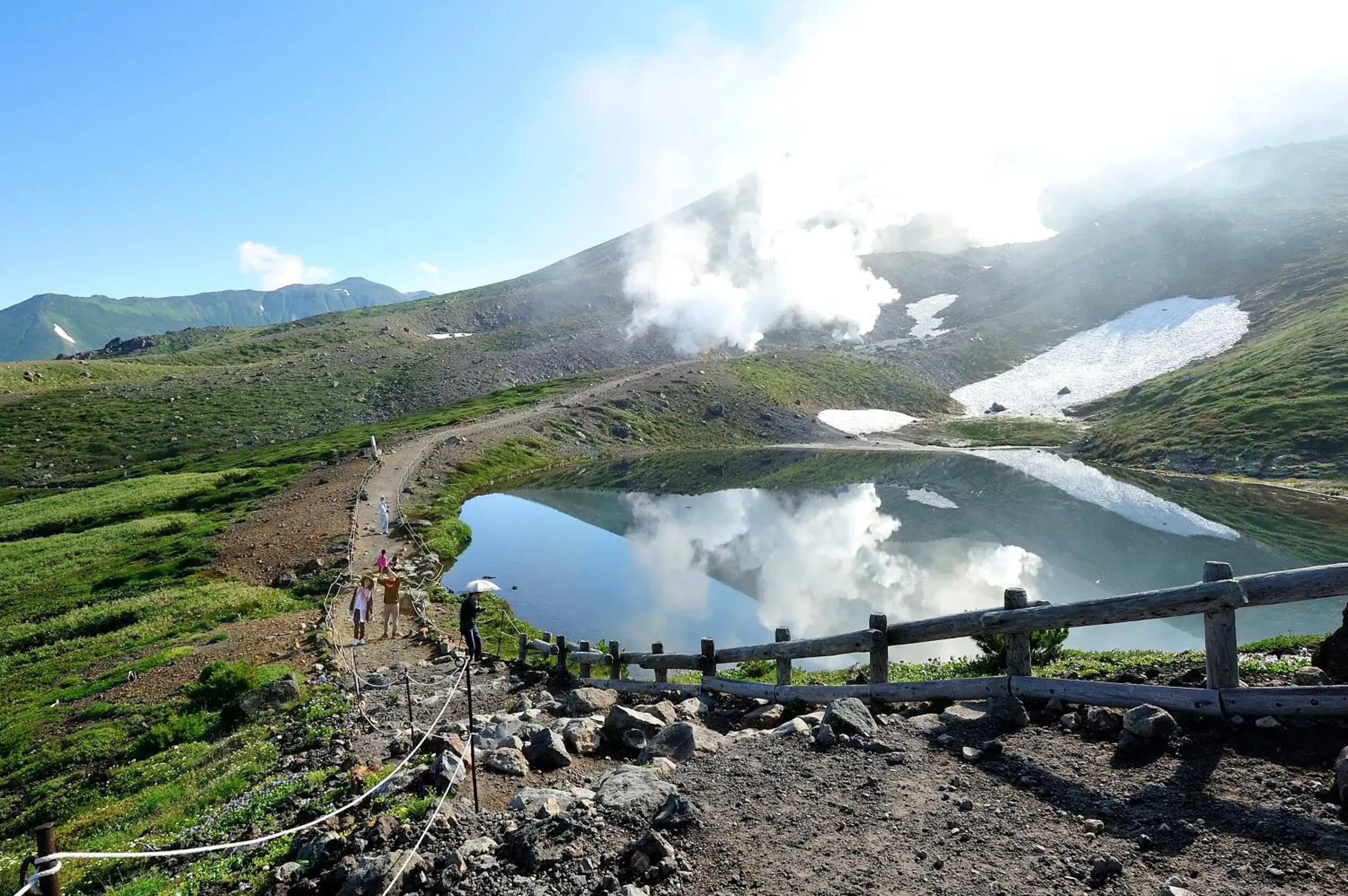 Natural landscape, Pool View in Asahidake Onsen Hotel Bear Monte