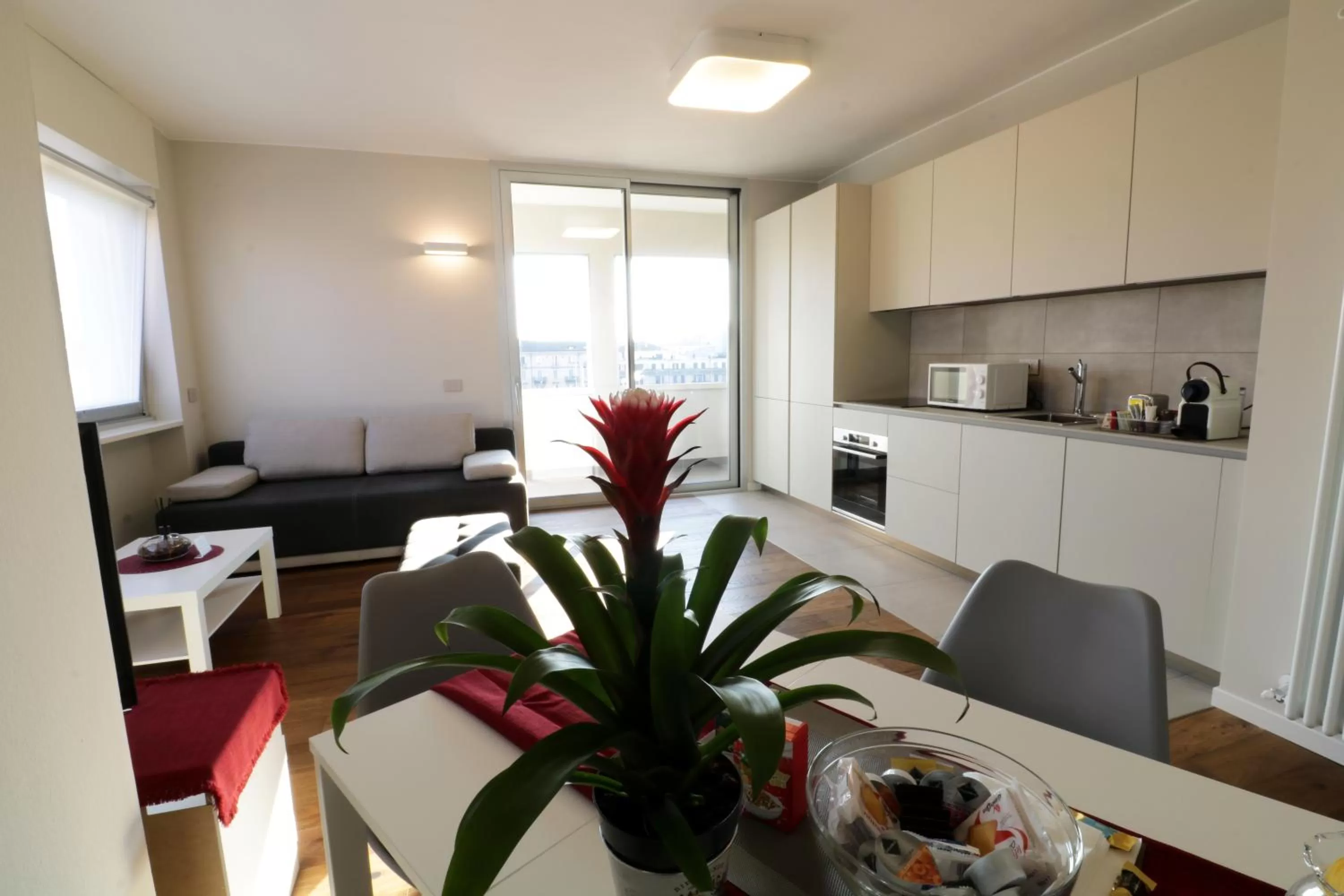 Kitchen or kitchenette in Aparthotel Isola