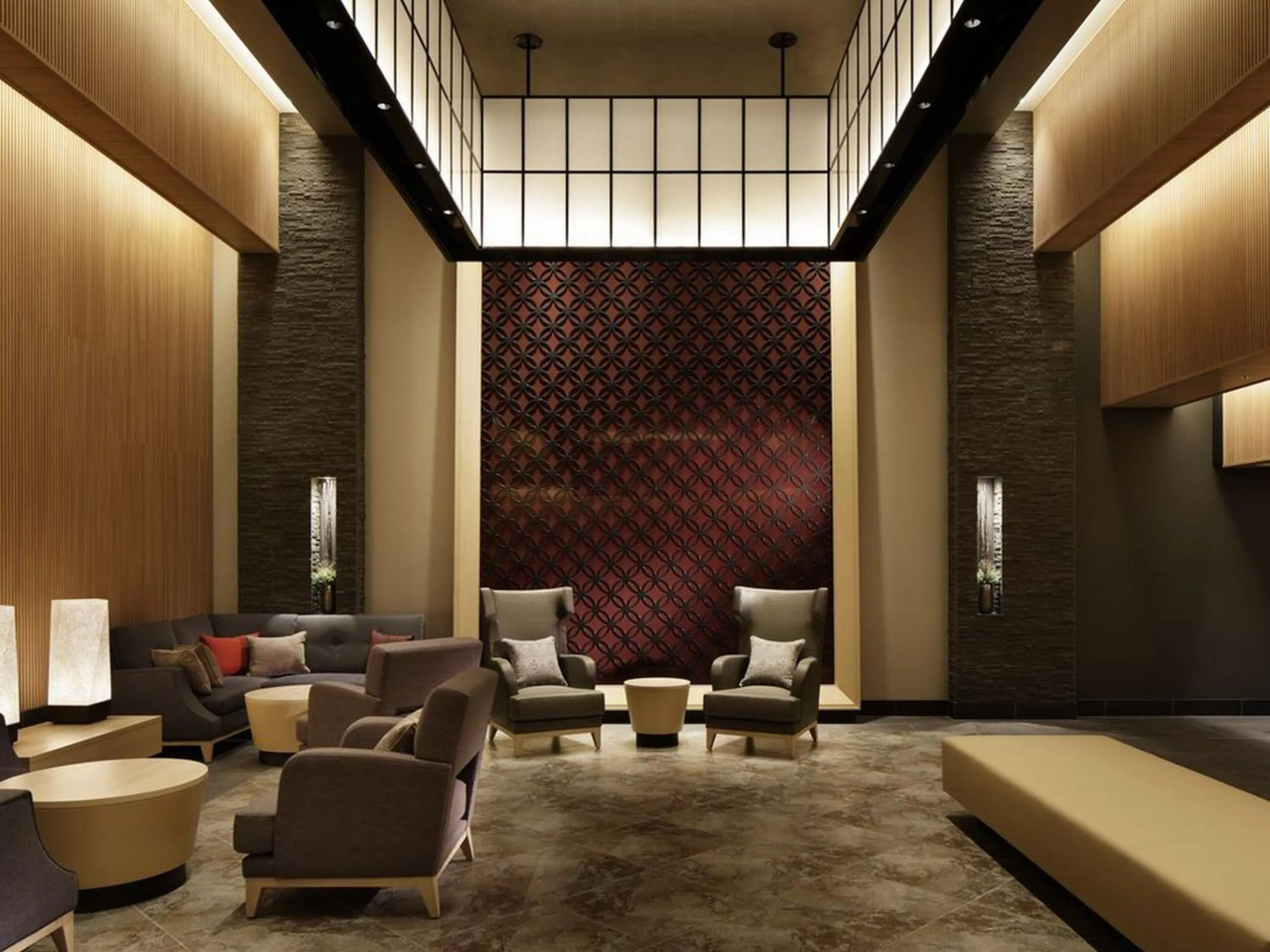 Lobby or reception in Kobe Minato Onsen Ren