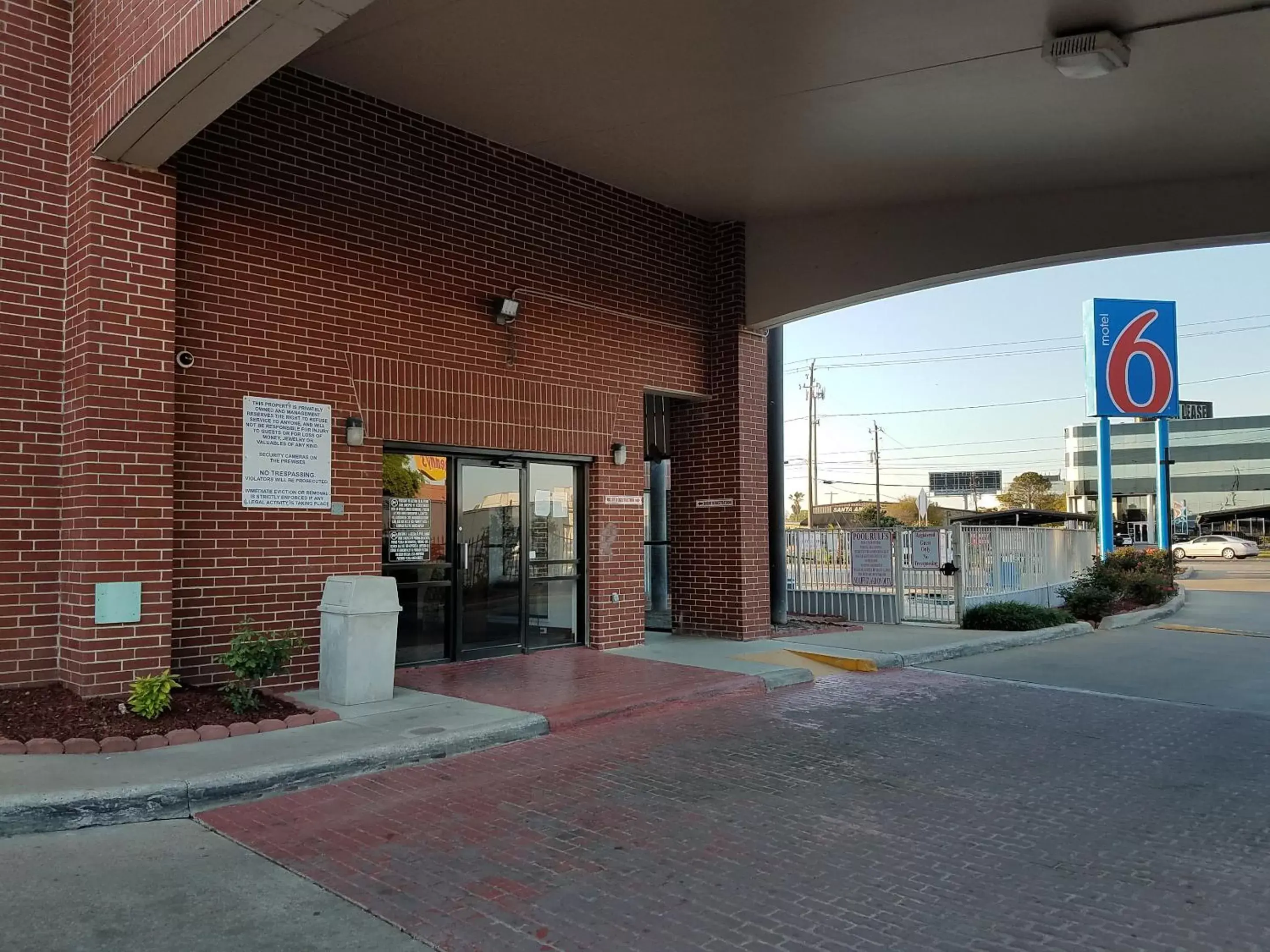 Facade/entrance in Motel 6-Houston, TX - Brookhollow