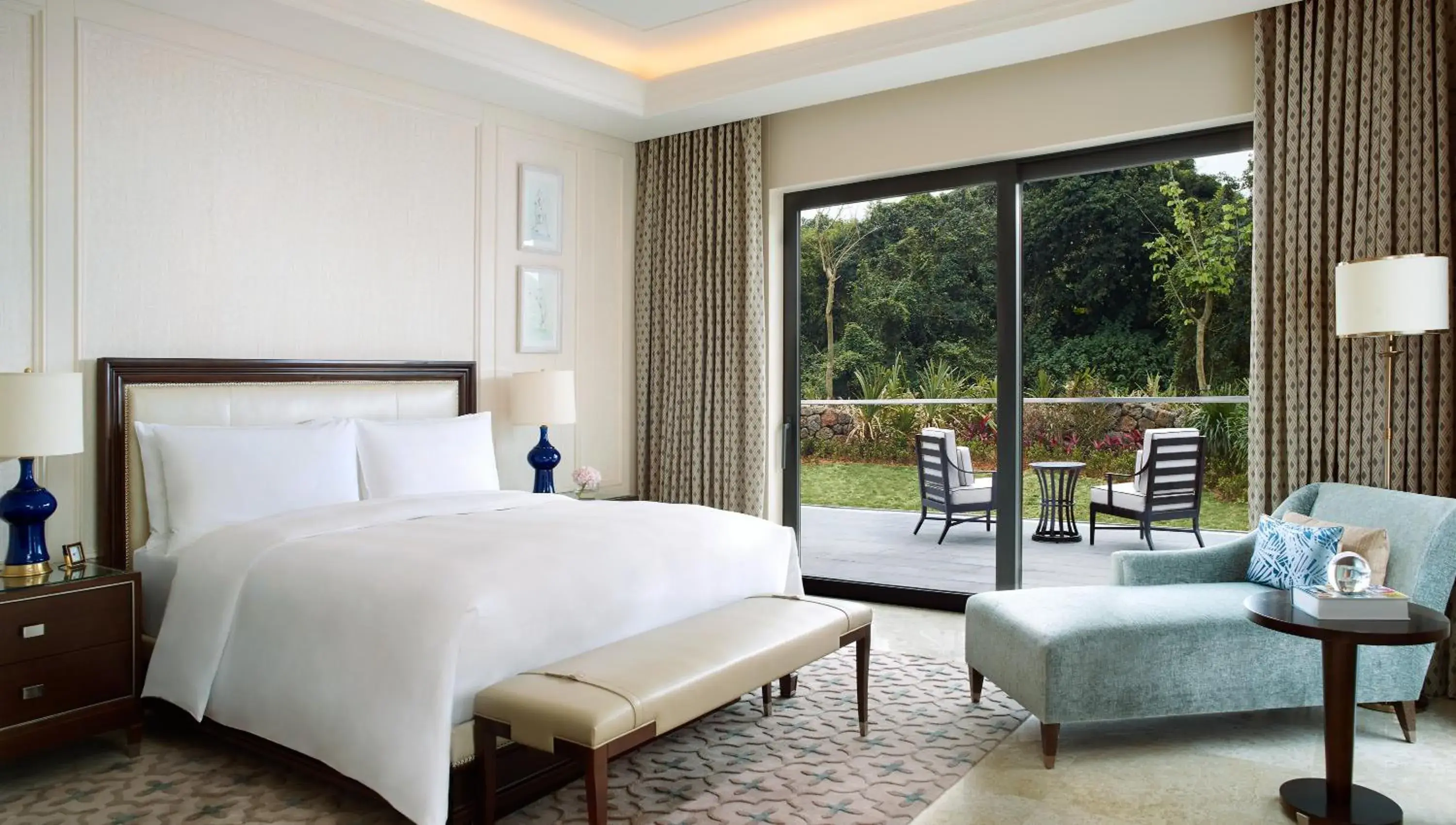View (from property/room), Bed in The Ritz-Carlton, Haikou