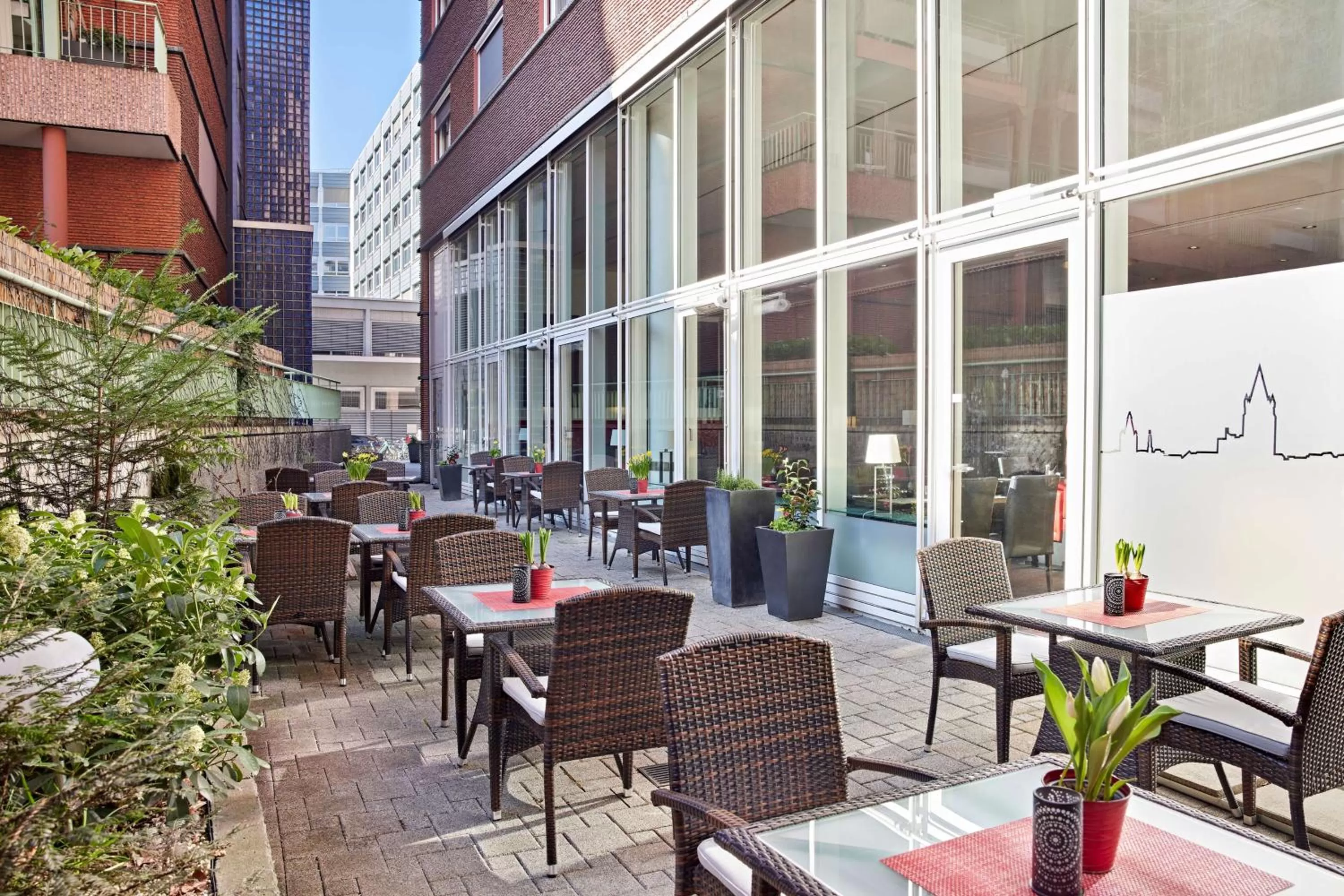 Patio in Lindner Hotel Cologne Am Dom, part of JdV by Hyatt