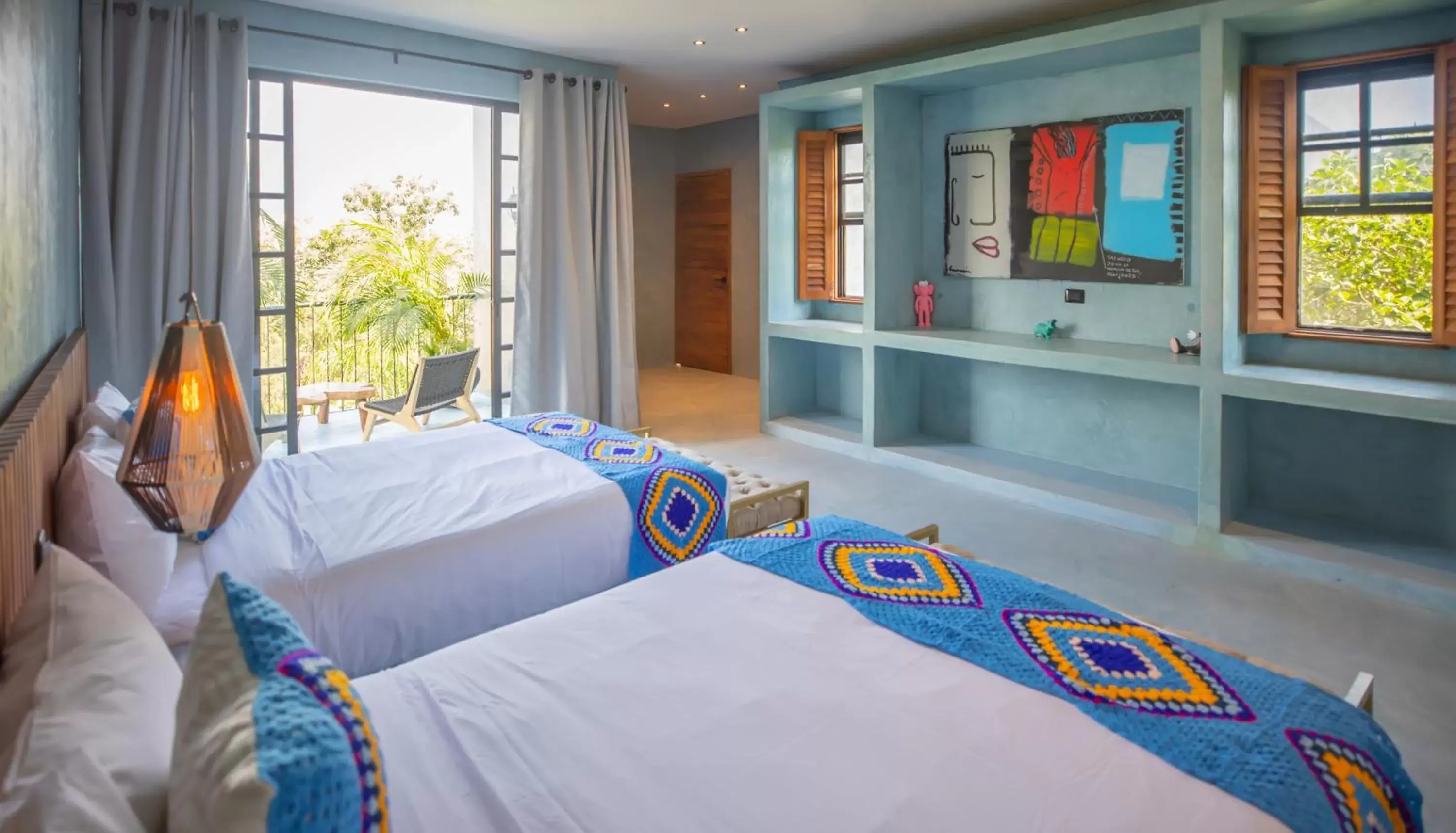 Bed in Turquoise Tulum Hotel