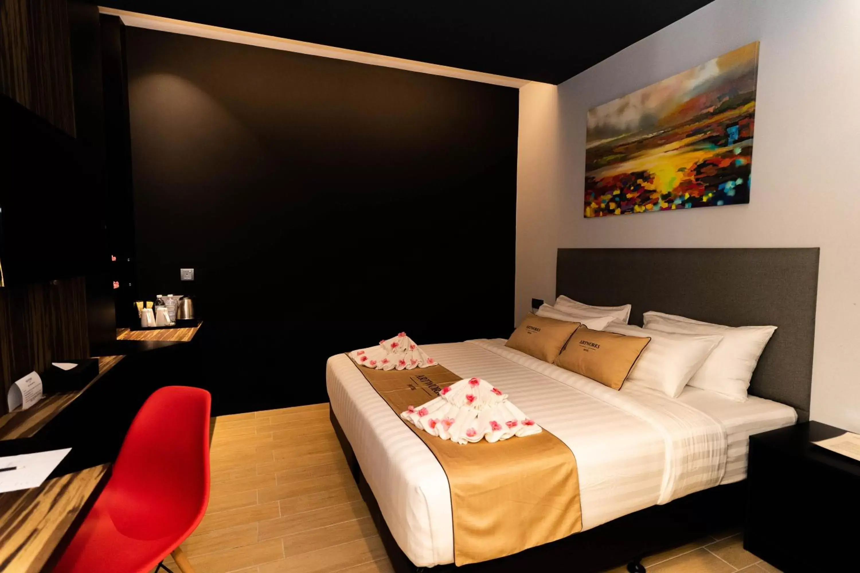 Bed in Artworks Hotel Ipoh