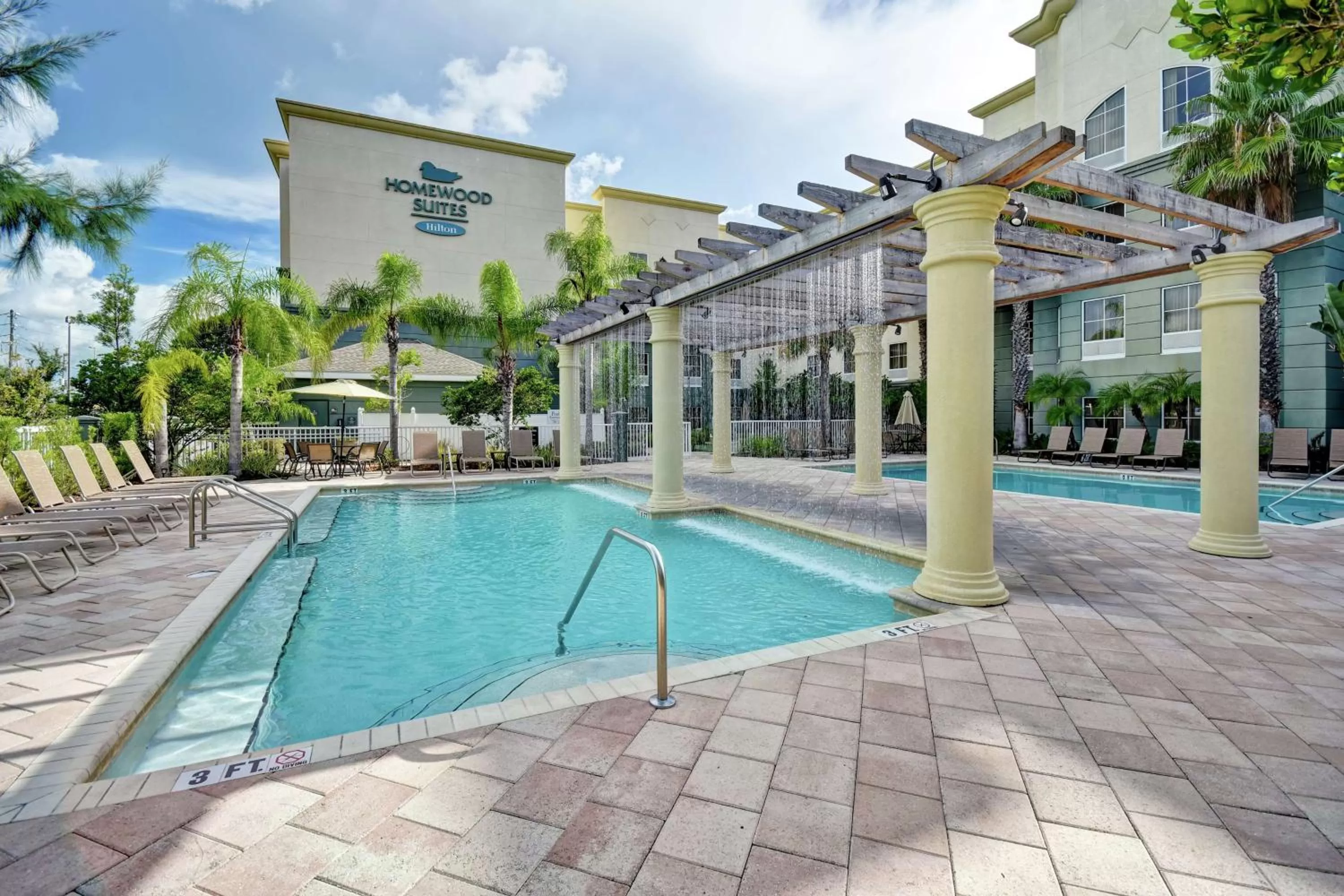 Pool view in Homewood Suites by Hilton Tampa-Port Richey