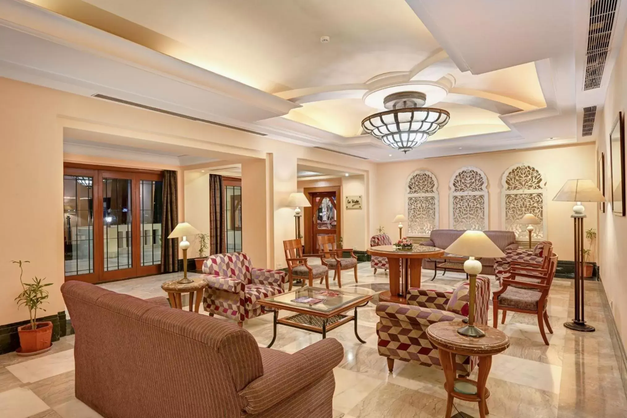 Seating area in The Cama - A Sabarmati Riverfront Hotel