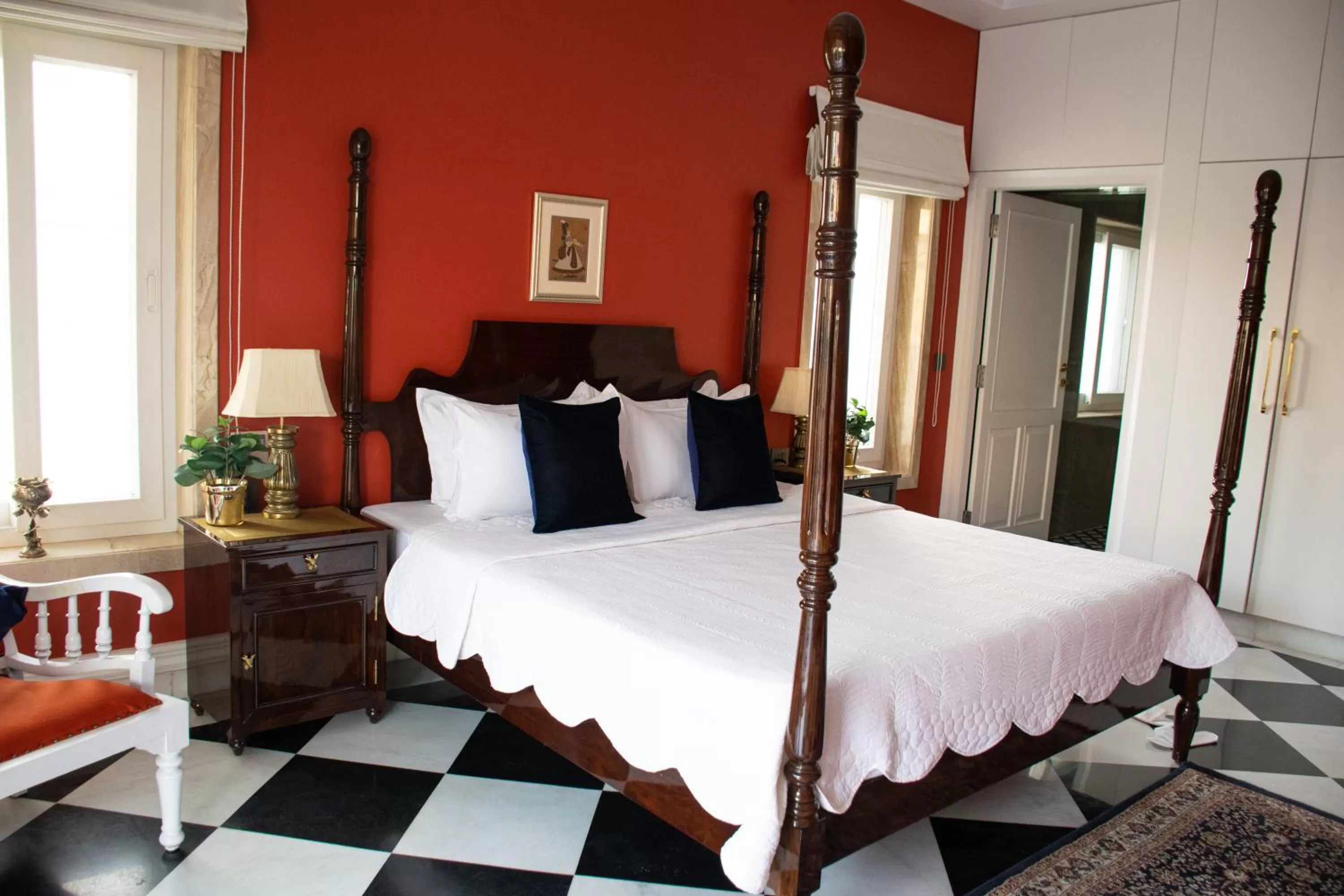 Bed in Dileep Kothi - A Royal Boutique Luxury Suites in Jaipur
