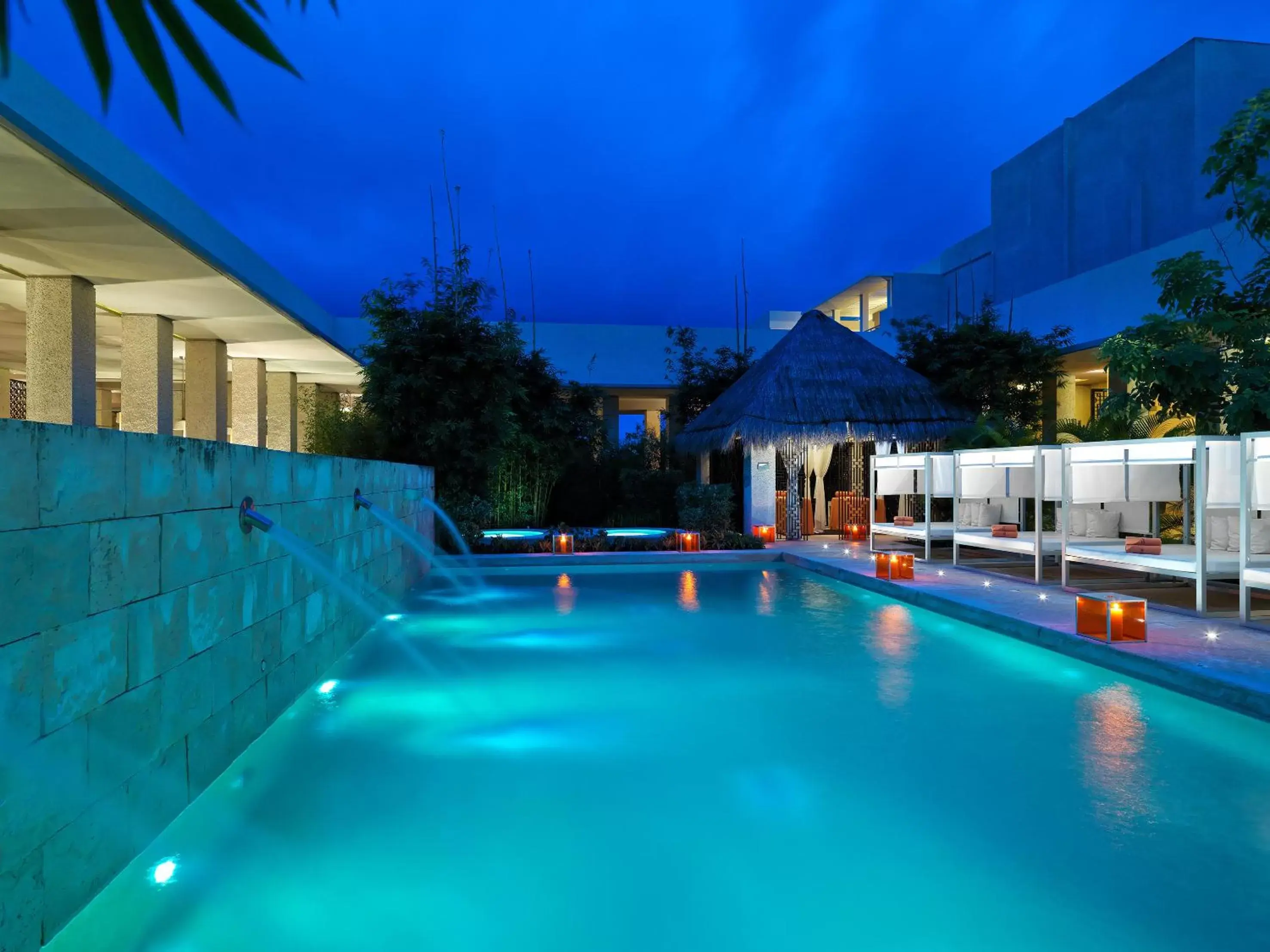 Night, Swimming Pool in Paradisus Playa del Carmen All Inclusive