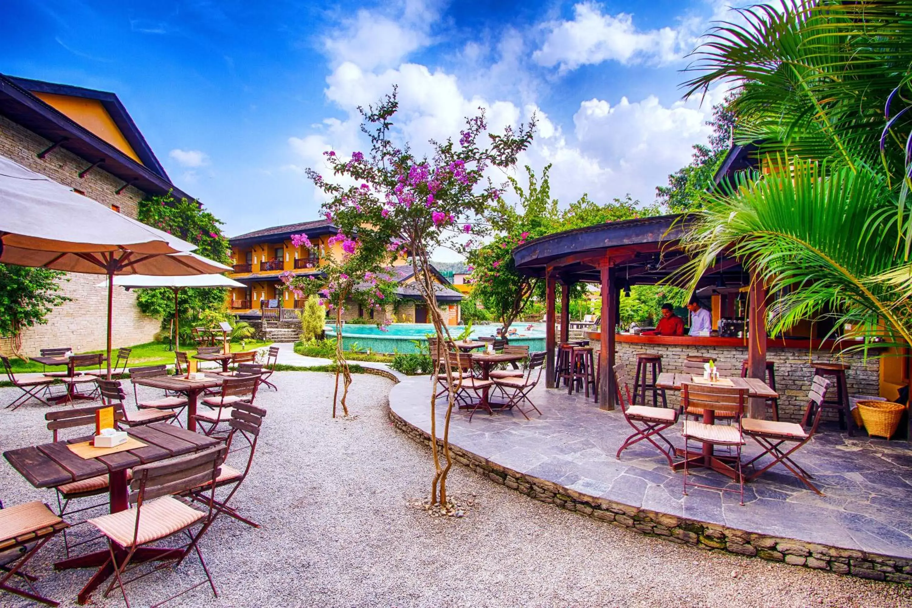 Patio in Temple Tree Resort & Spa