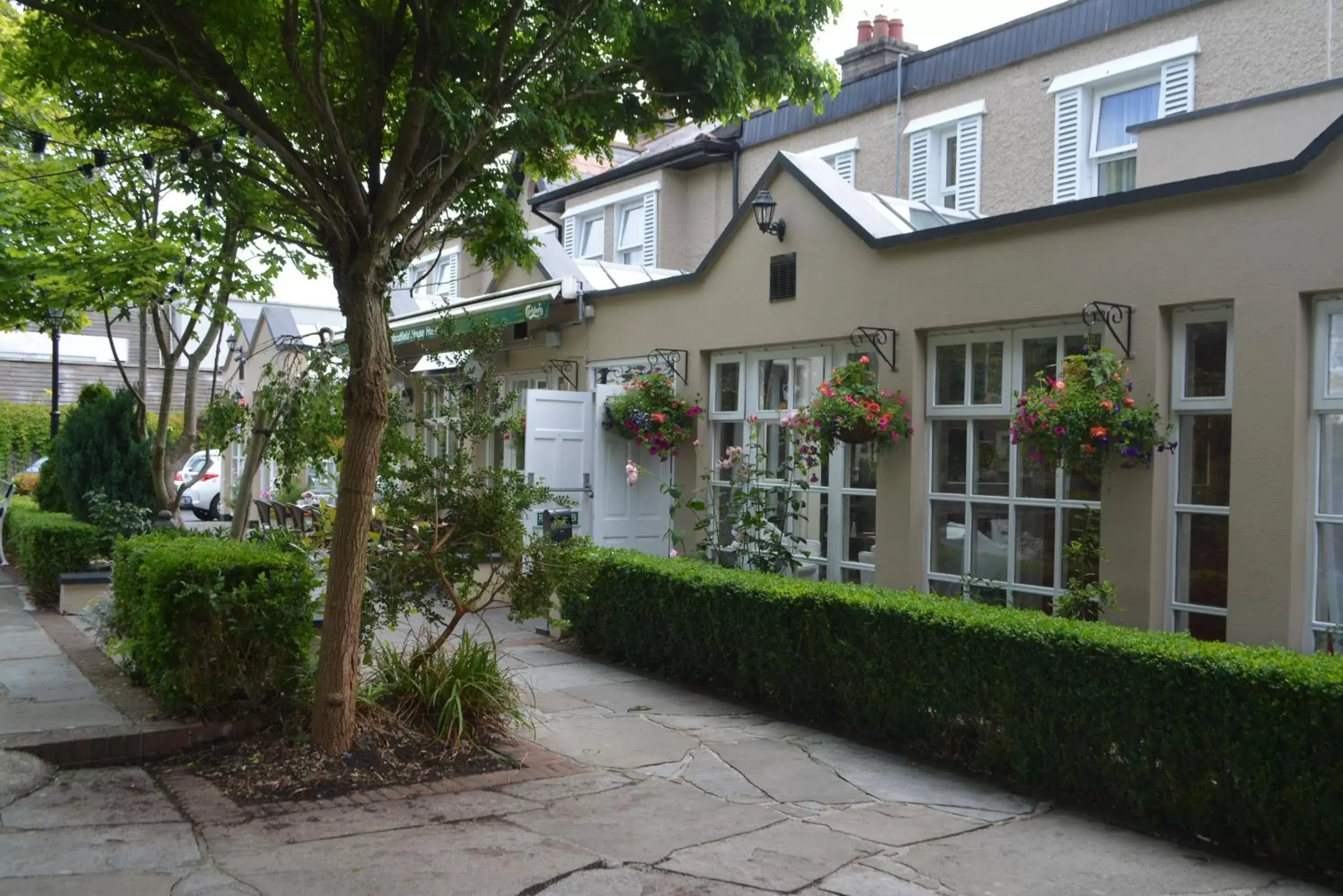 Patio, Property Building in Woodfield House Hotel