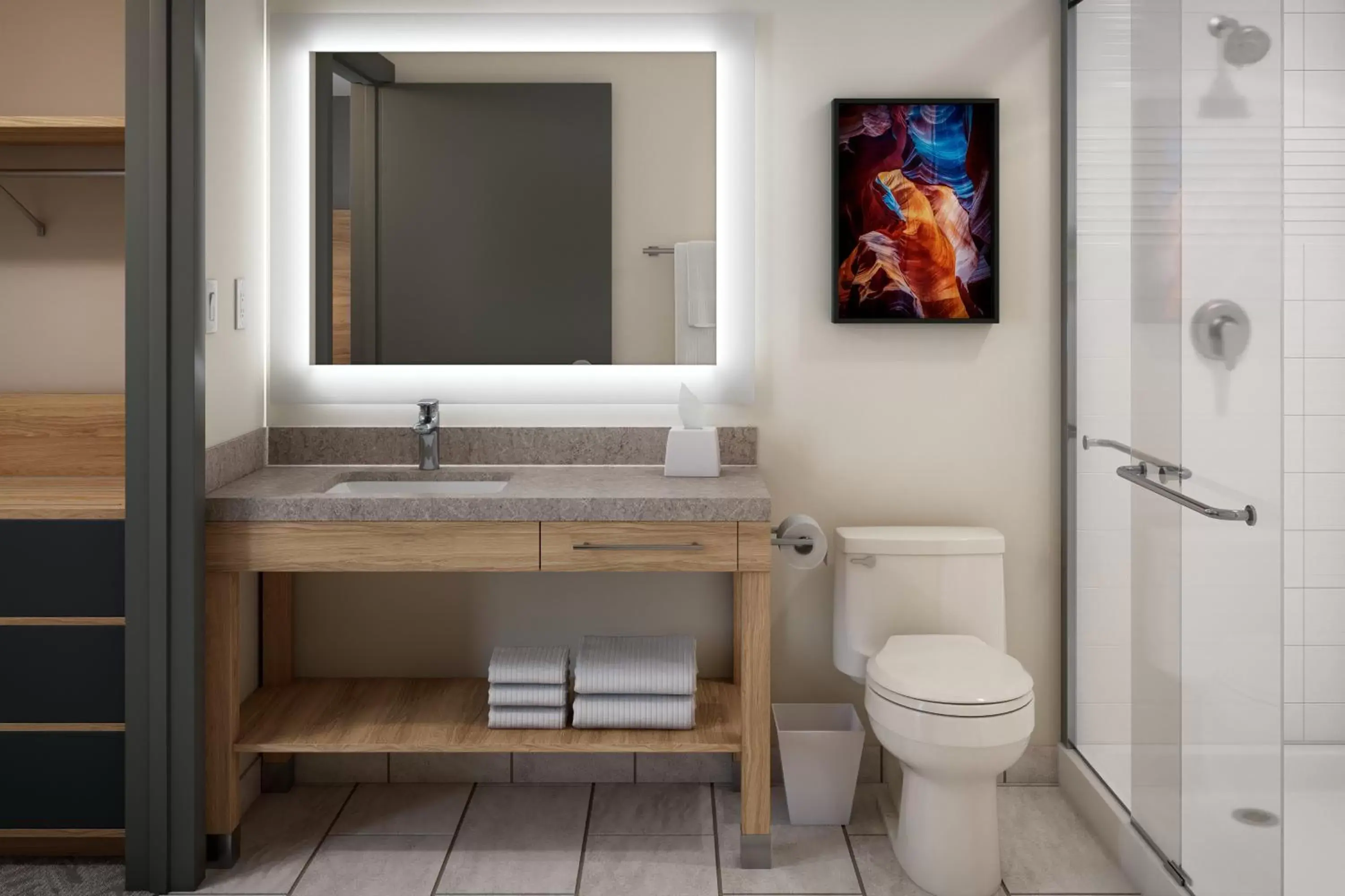 Bathroom in Candlewood Suites - Columbia, an IHG Hotel