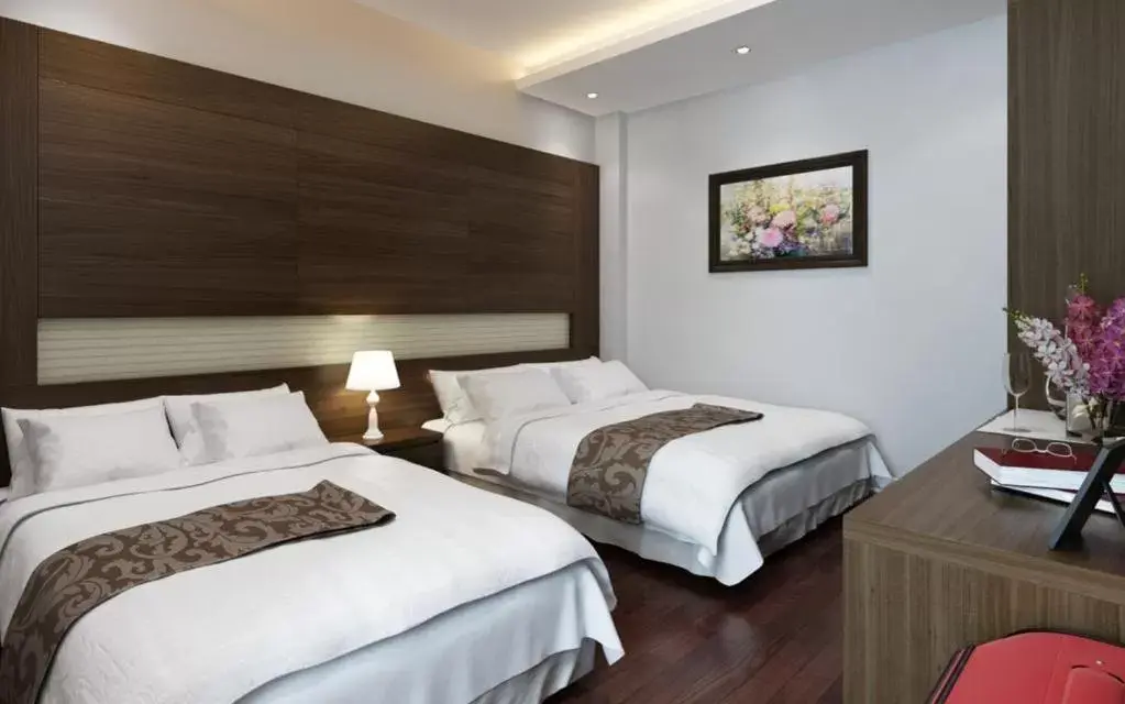 Decorative detail, Bed in Eco Luxury Hotel Hanoi