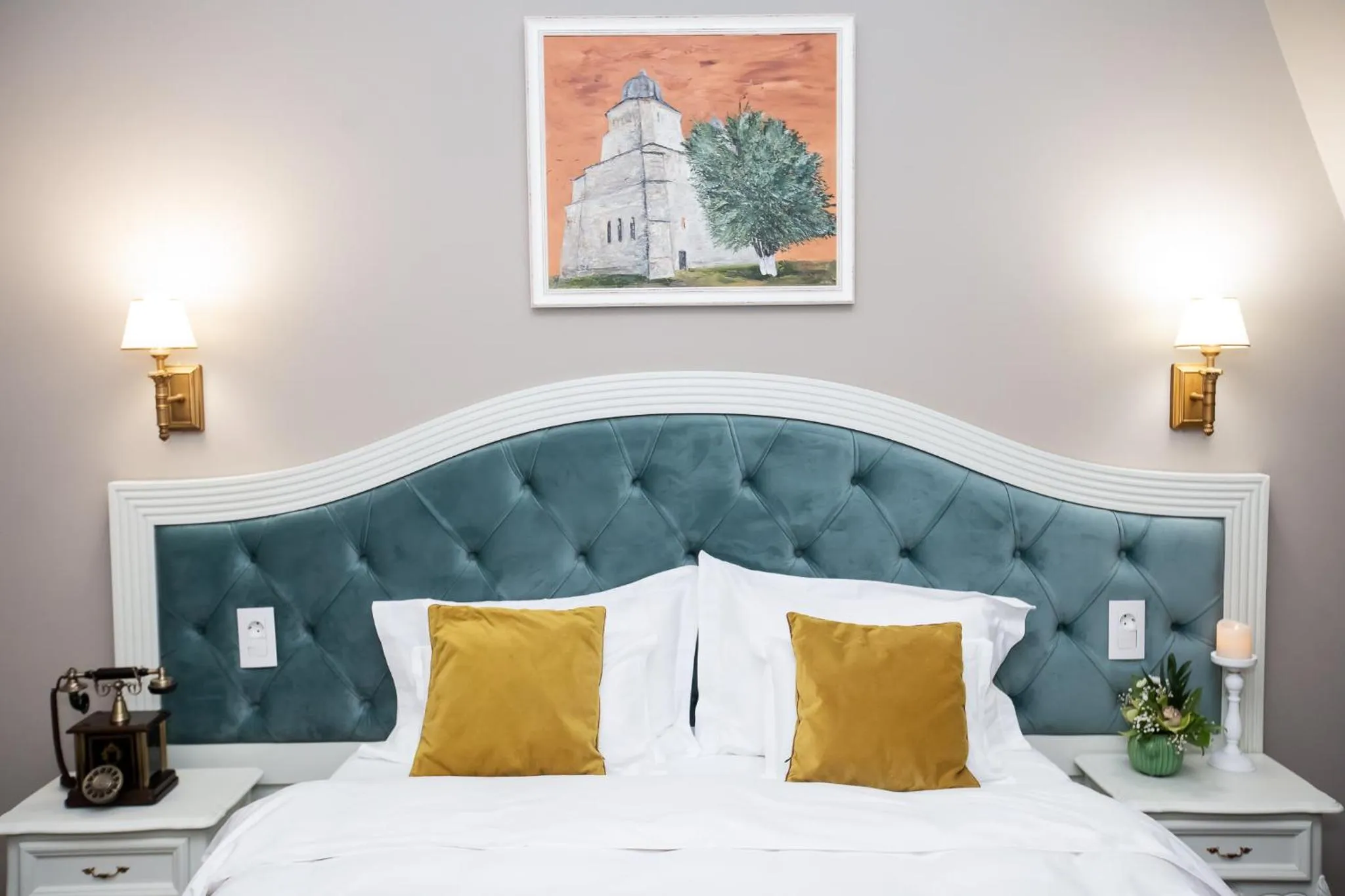 Bed in Grand Hotel Traian