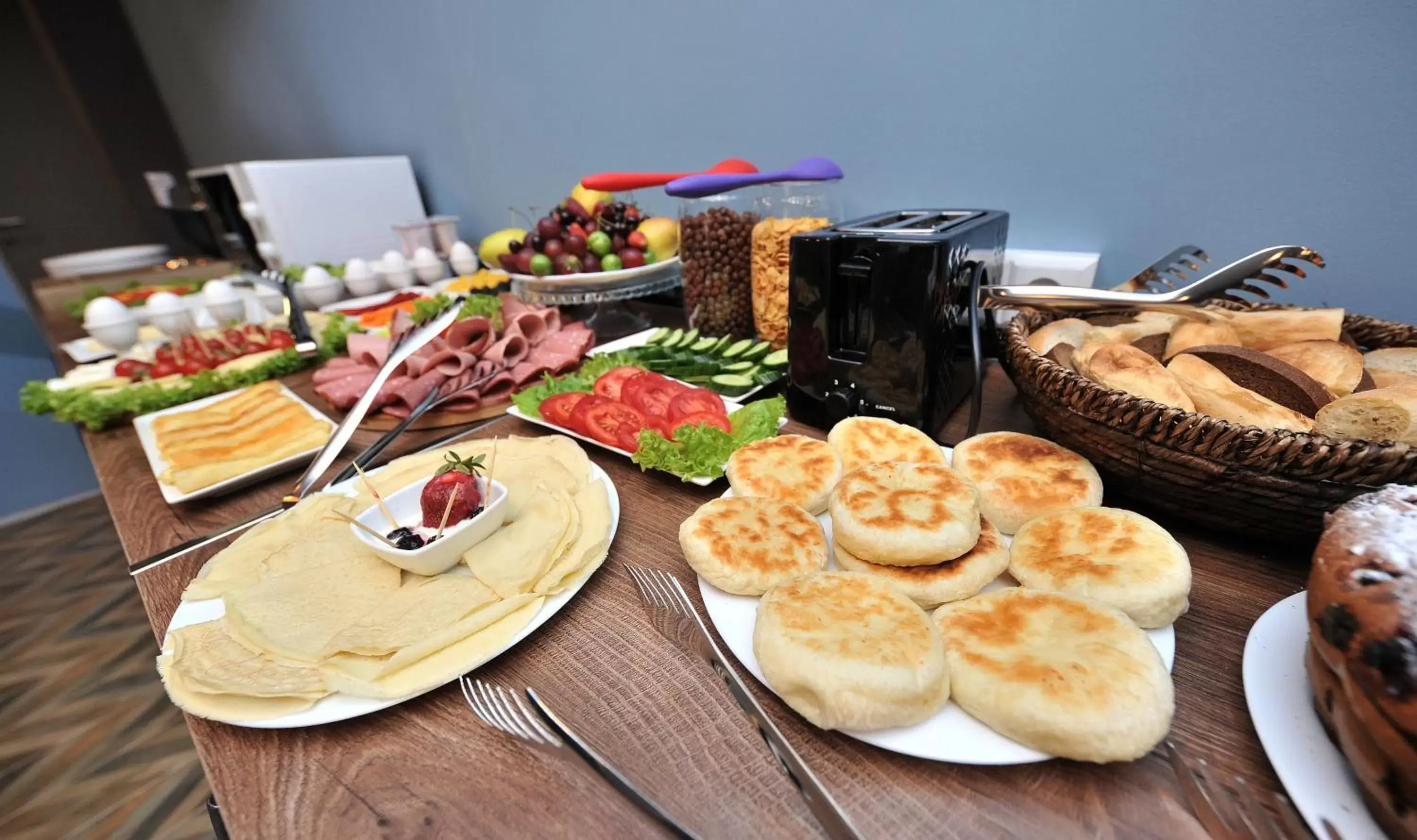 Buffet breakfast in Boho Tiflis Hotel