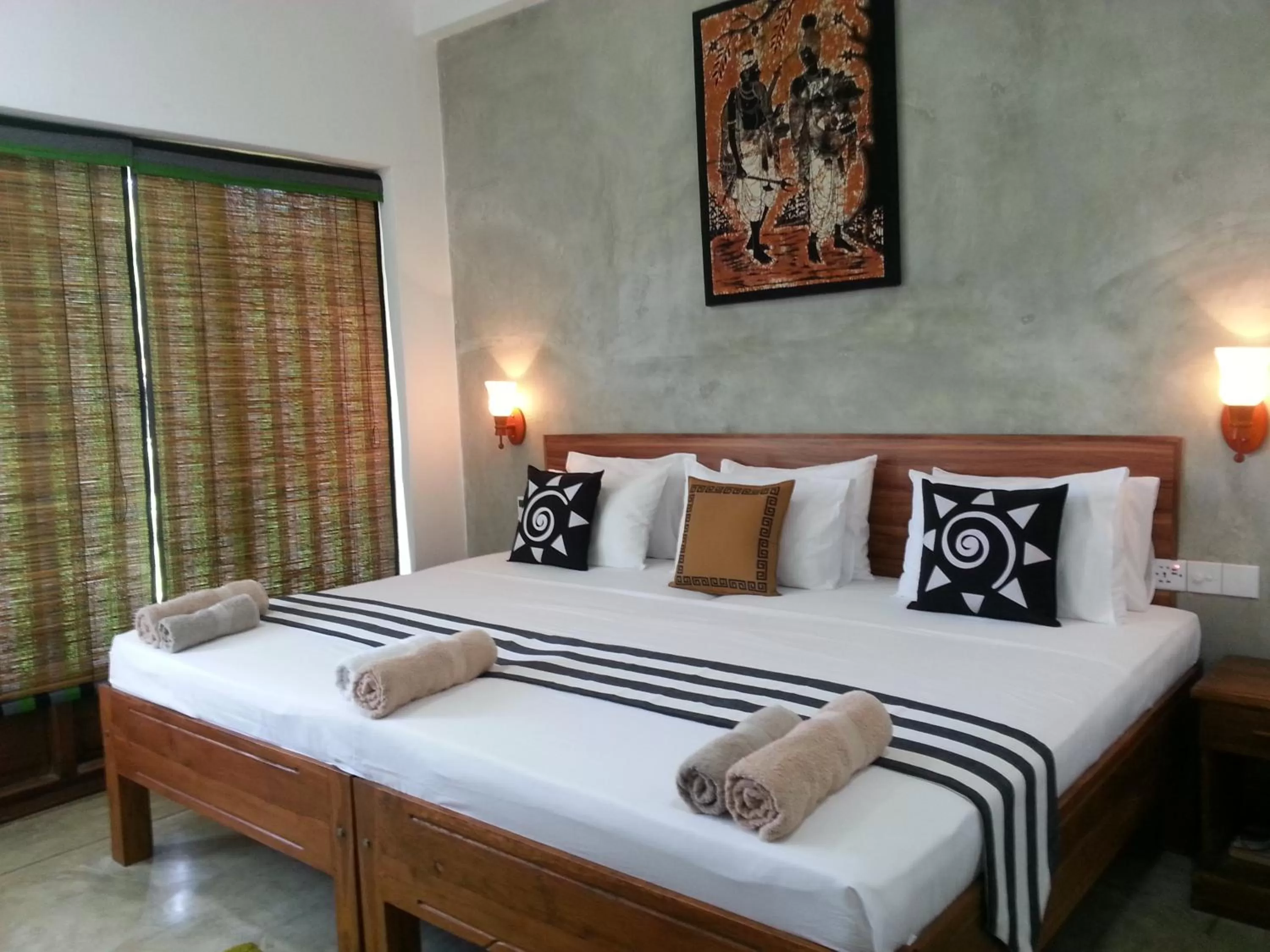 Bed in Green Wood Villa Negombo