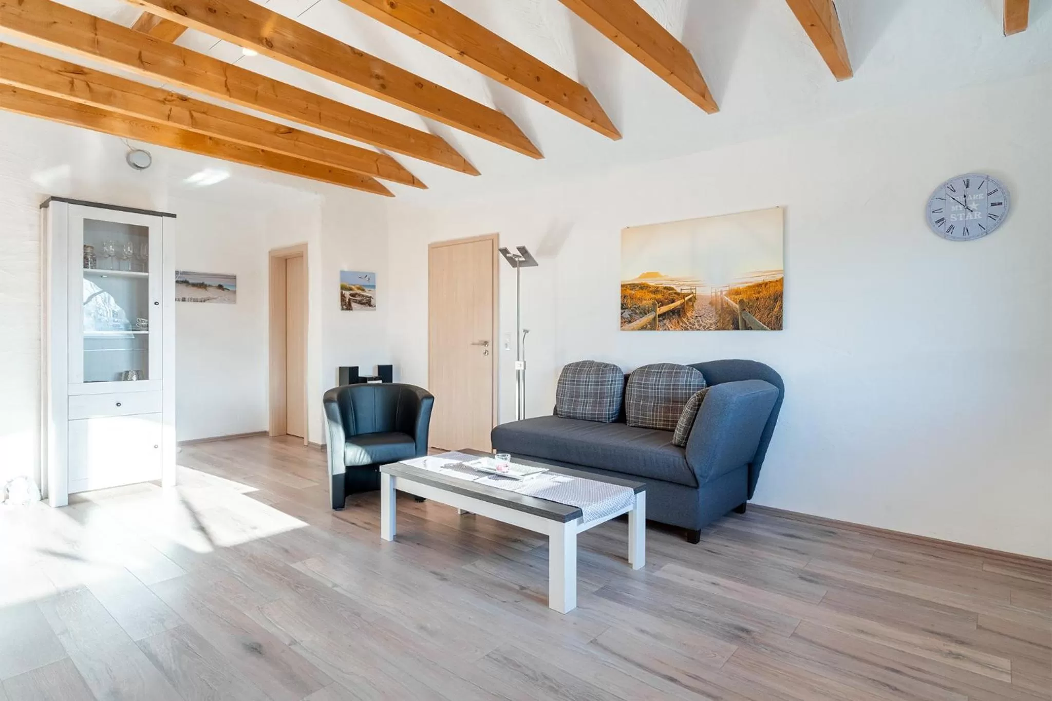 Living room in Villa Moorstern am Badesee Tannenhausen