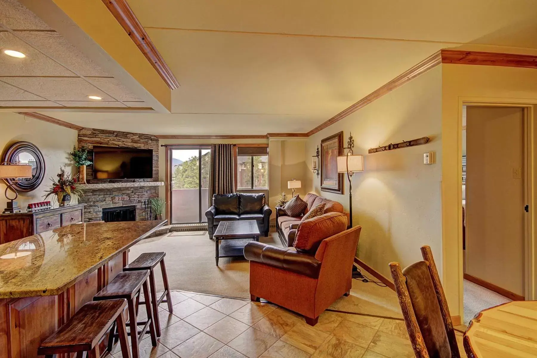 Living room, Seating Area in Beaver Run Resort