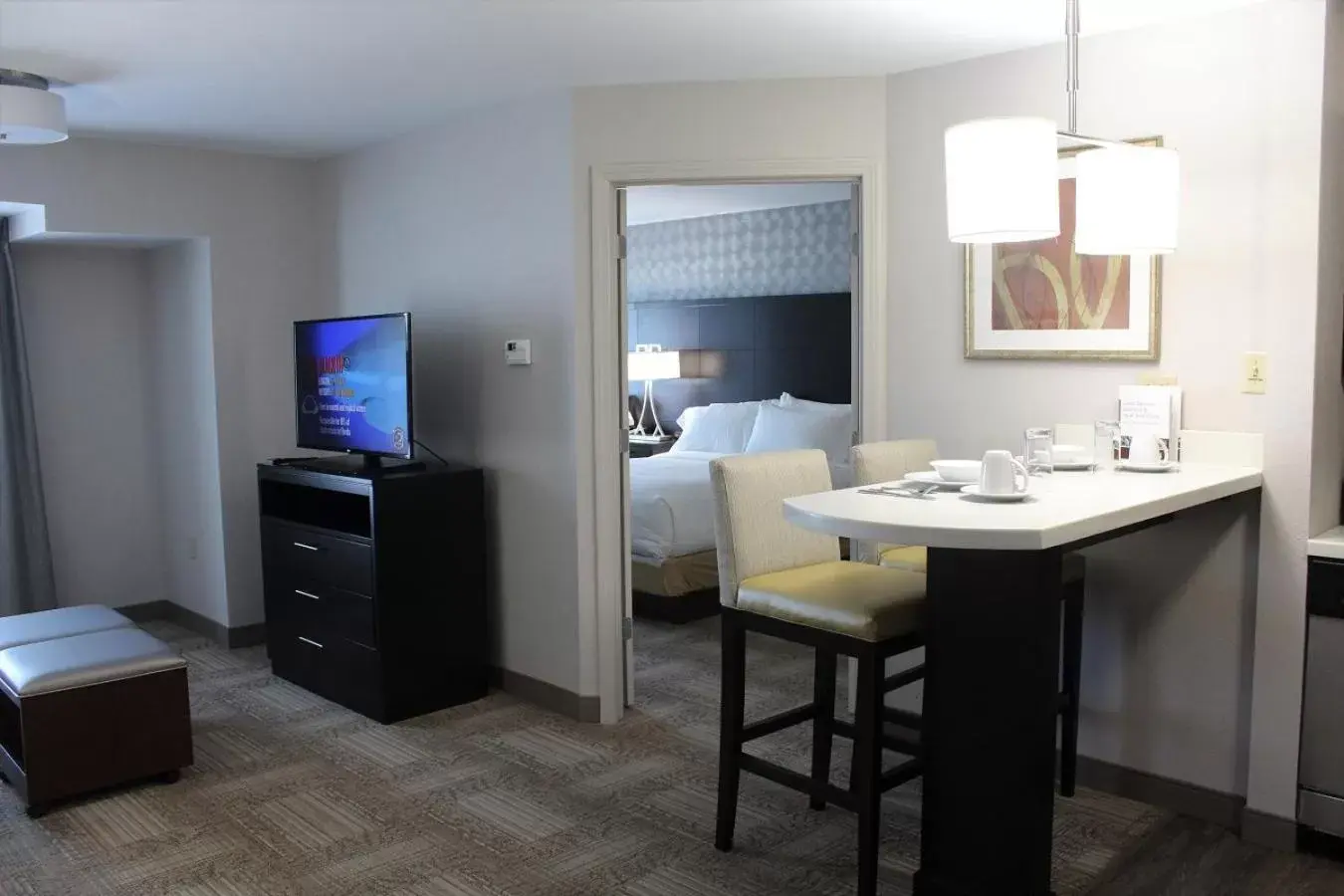 Living room, Bathroom in Staybridge Suites Miamisburg, an IHG Hotel