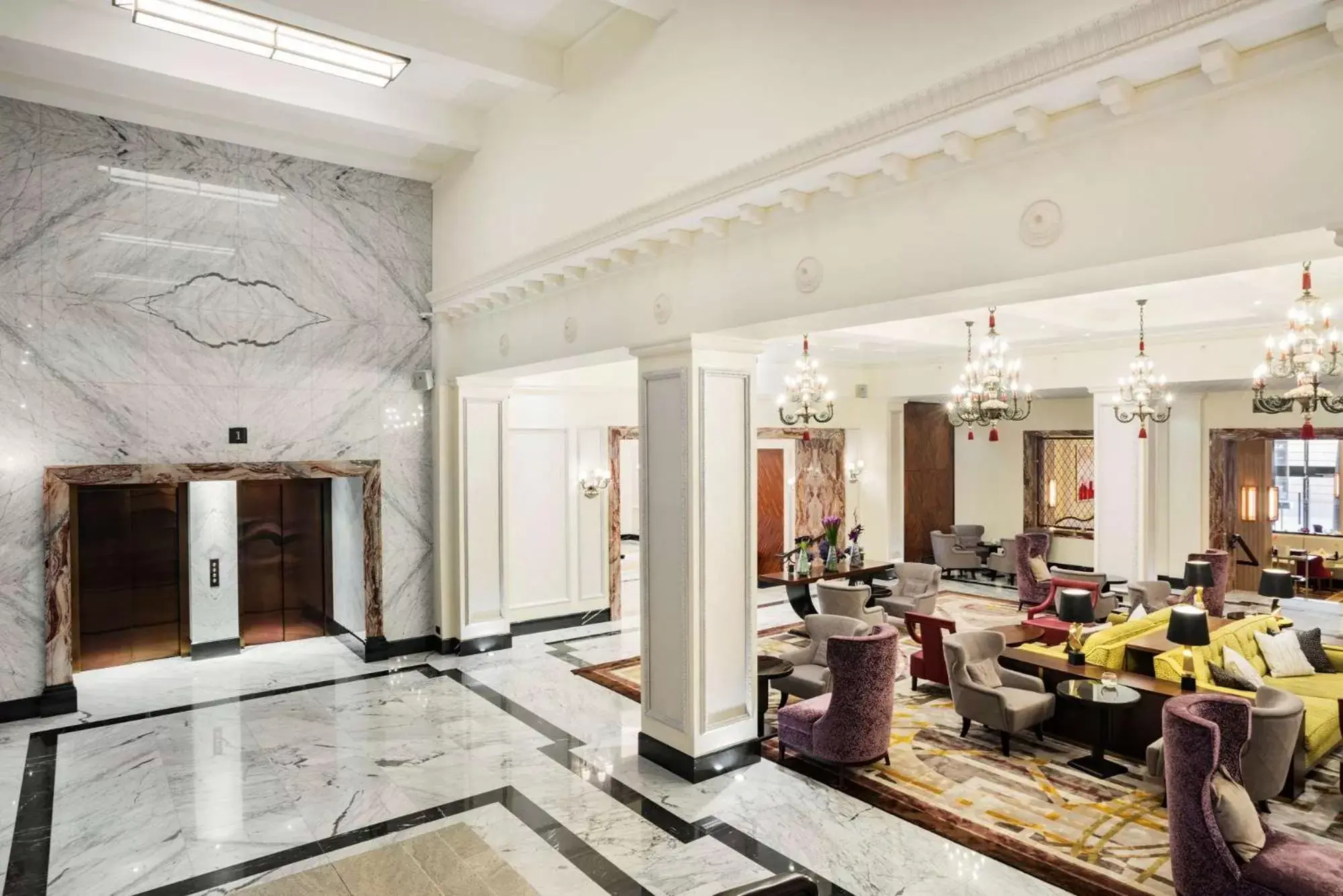 Lobby or reception in Grand Hotel Kempinski Riga