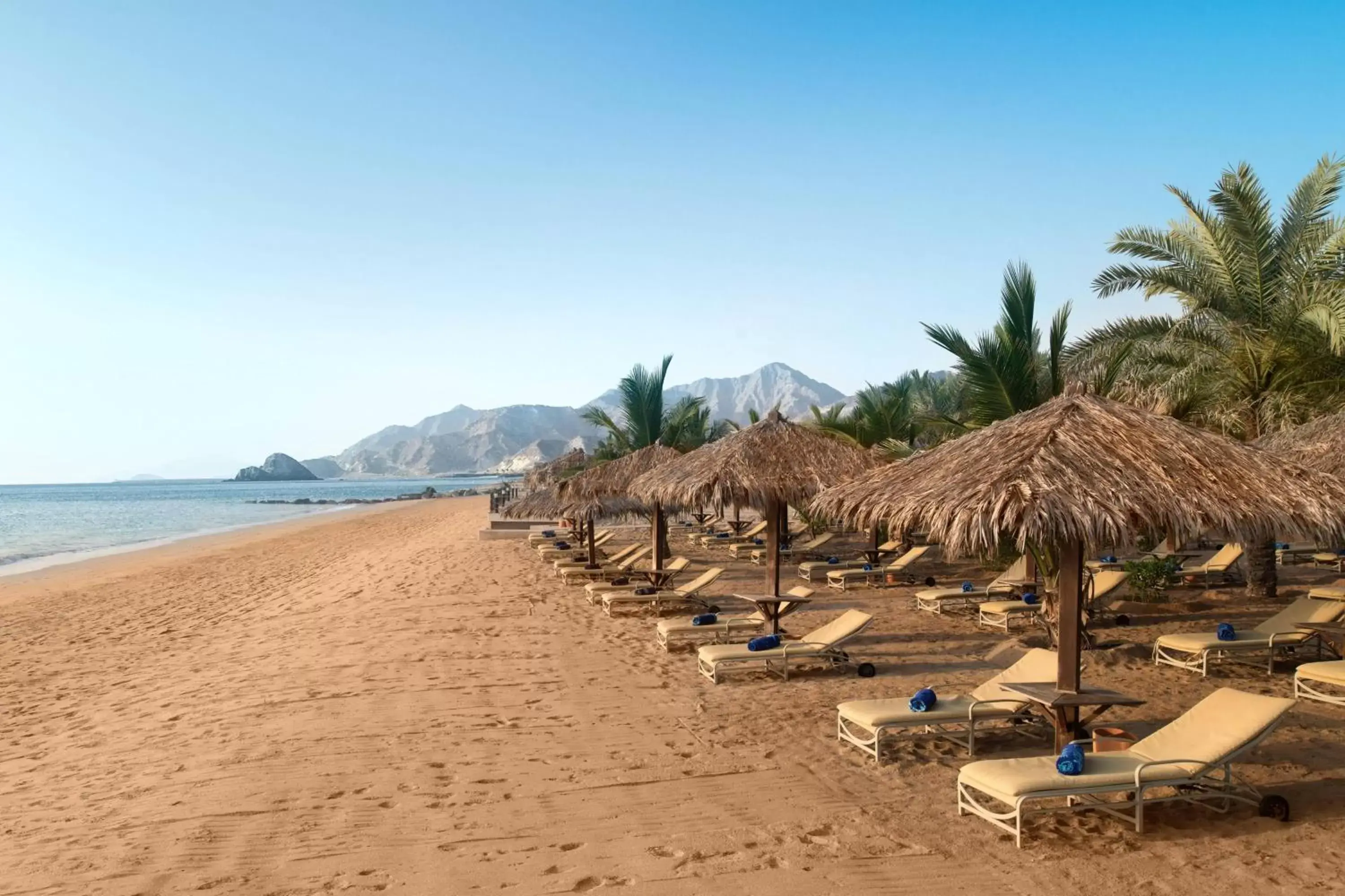 Beach in Le Meridien Al Aqah Beach Resort