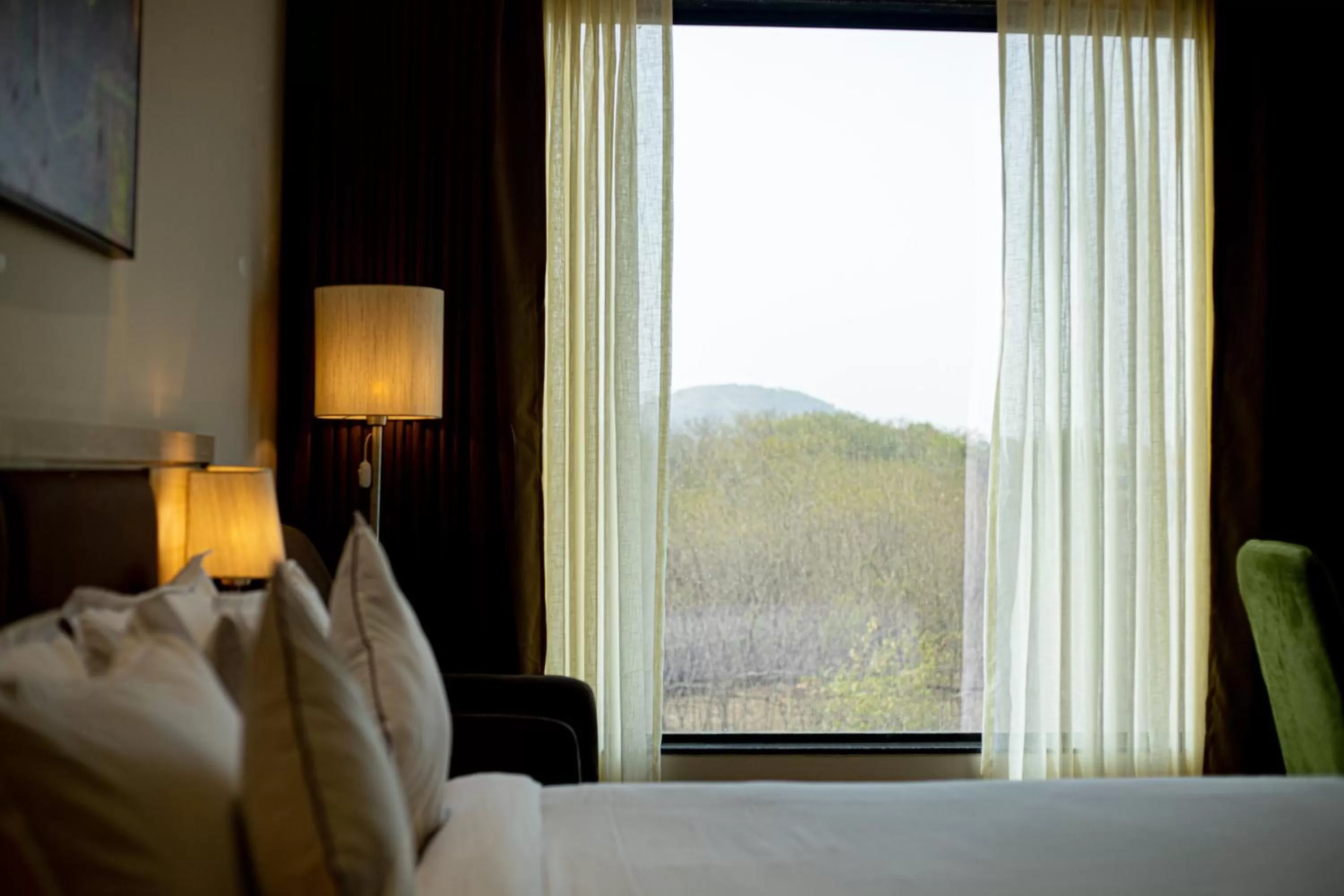 Mountain view, Bed in The Monarch at Chakan MIDC, Pune