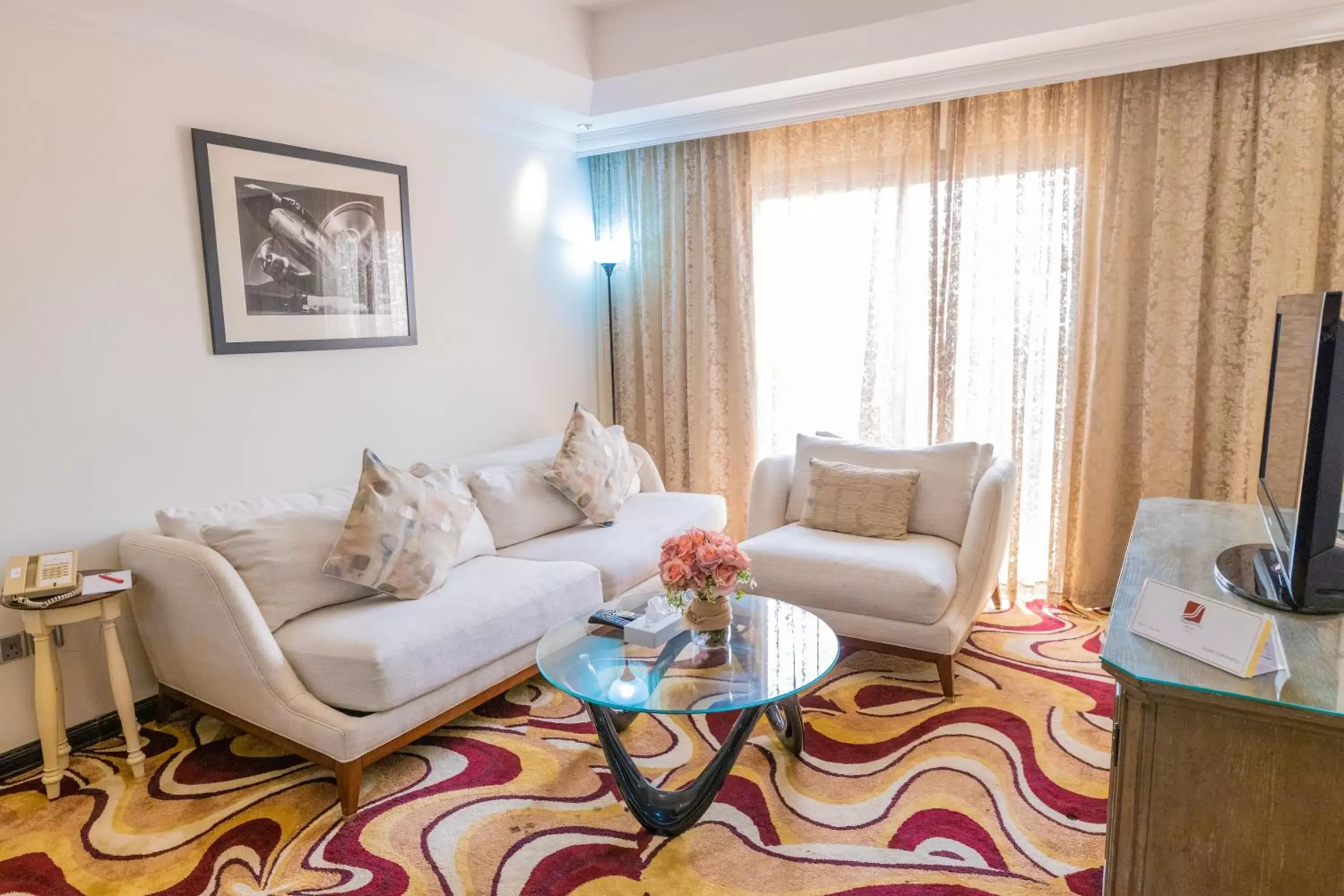 Living room, Seating Area in Ewan Ajman Suites Hotel