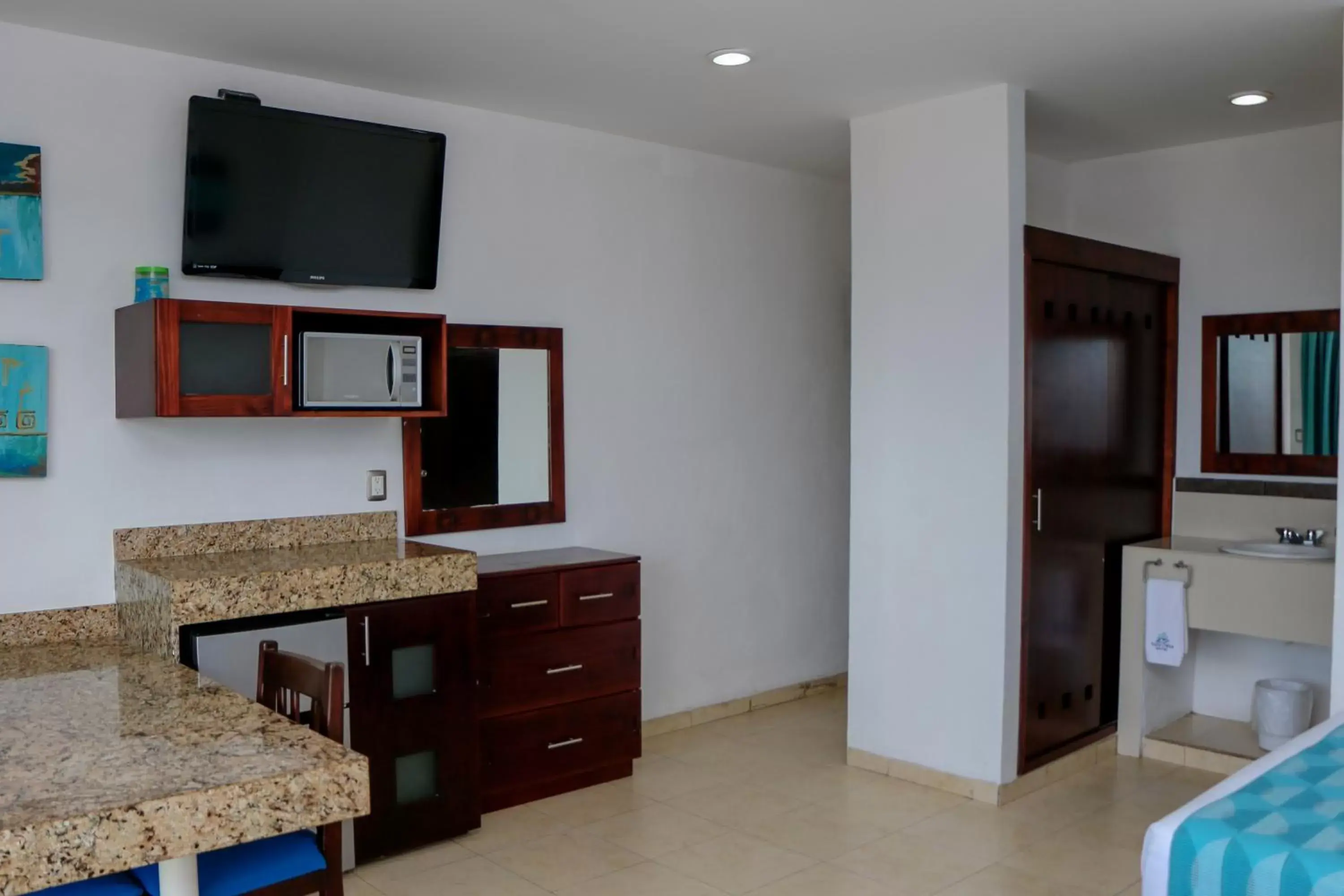 TV/Entertainment Center in Playa Linda Hotel