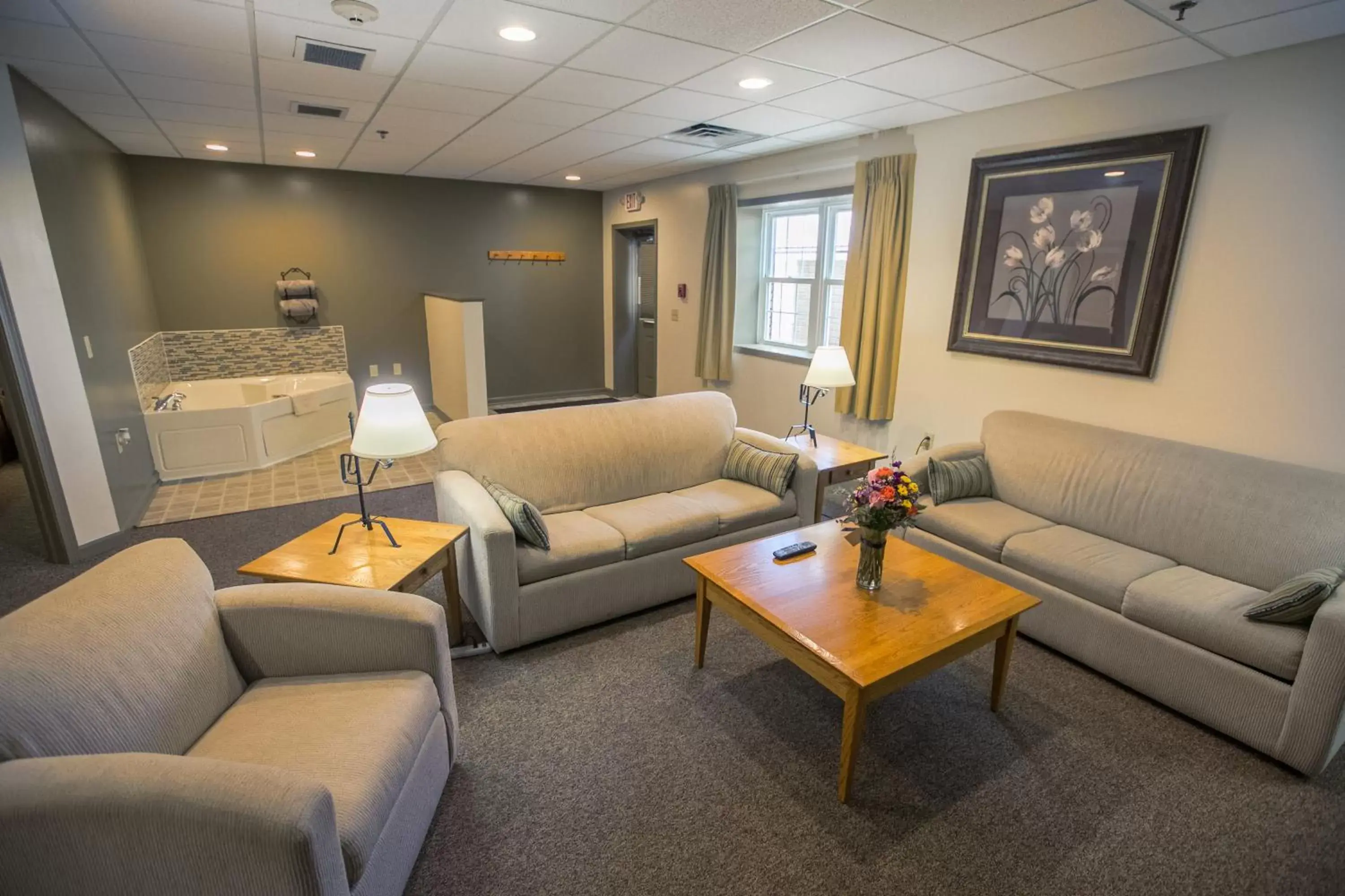 Living room, Seating Area in Lodging on the Square