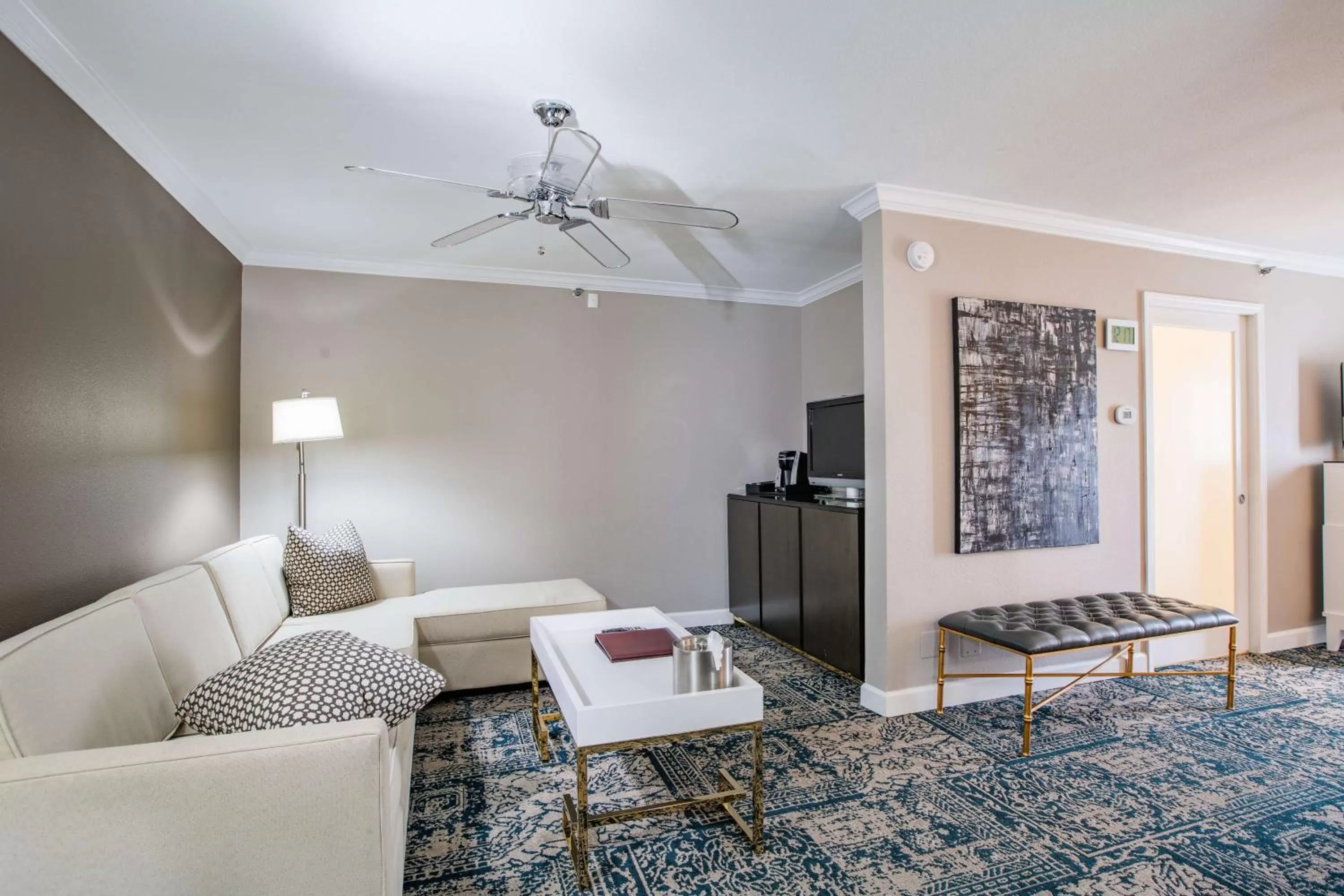 Living room in The Burgundy Hotel, Tapestry Collection by Hilton