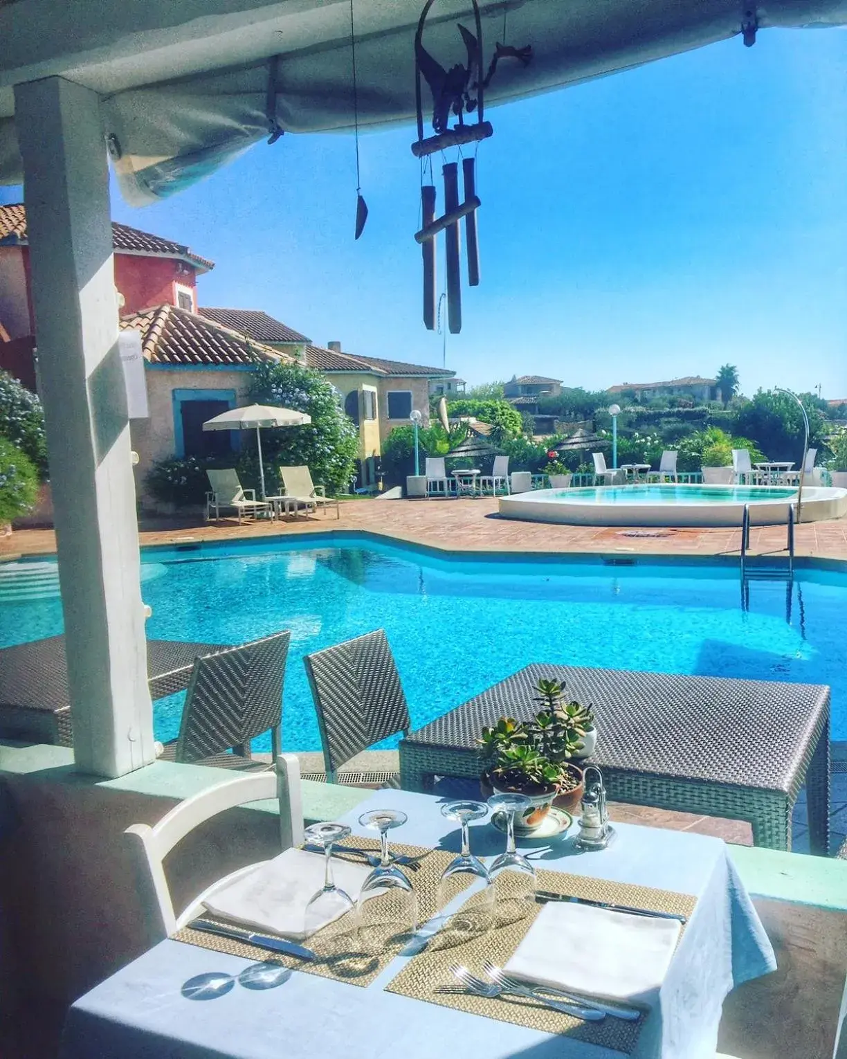 Dining area, Swimming Pool in Hotel Stefania Boutique Hotel by the Beach