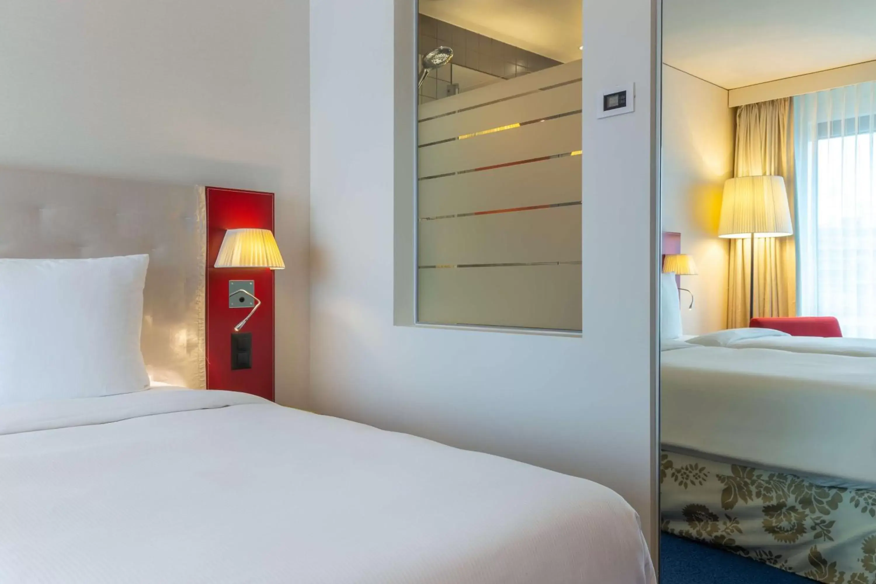 Decorative detail, Bed in Radisson Blu Hotel Zurich Airport
