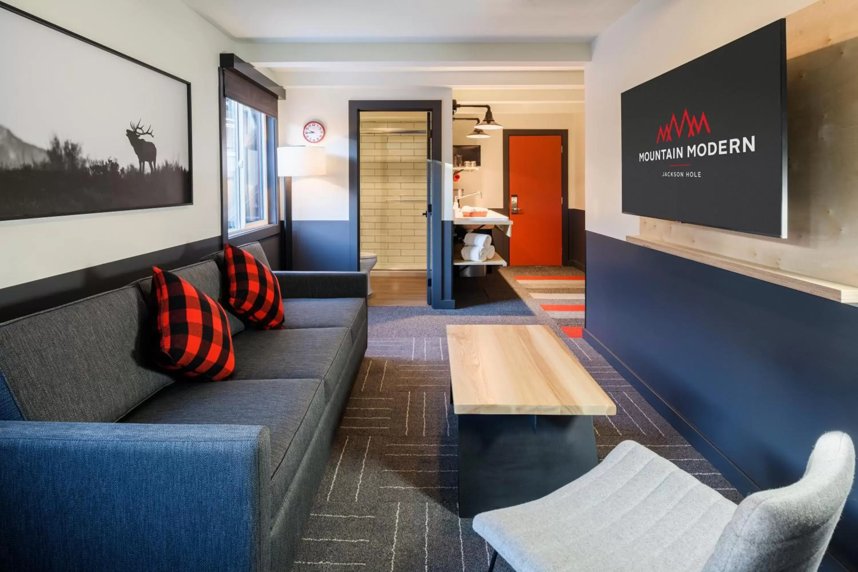 Bathroom, Lobby/Reception in Mountain Modern Motel