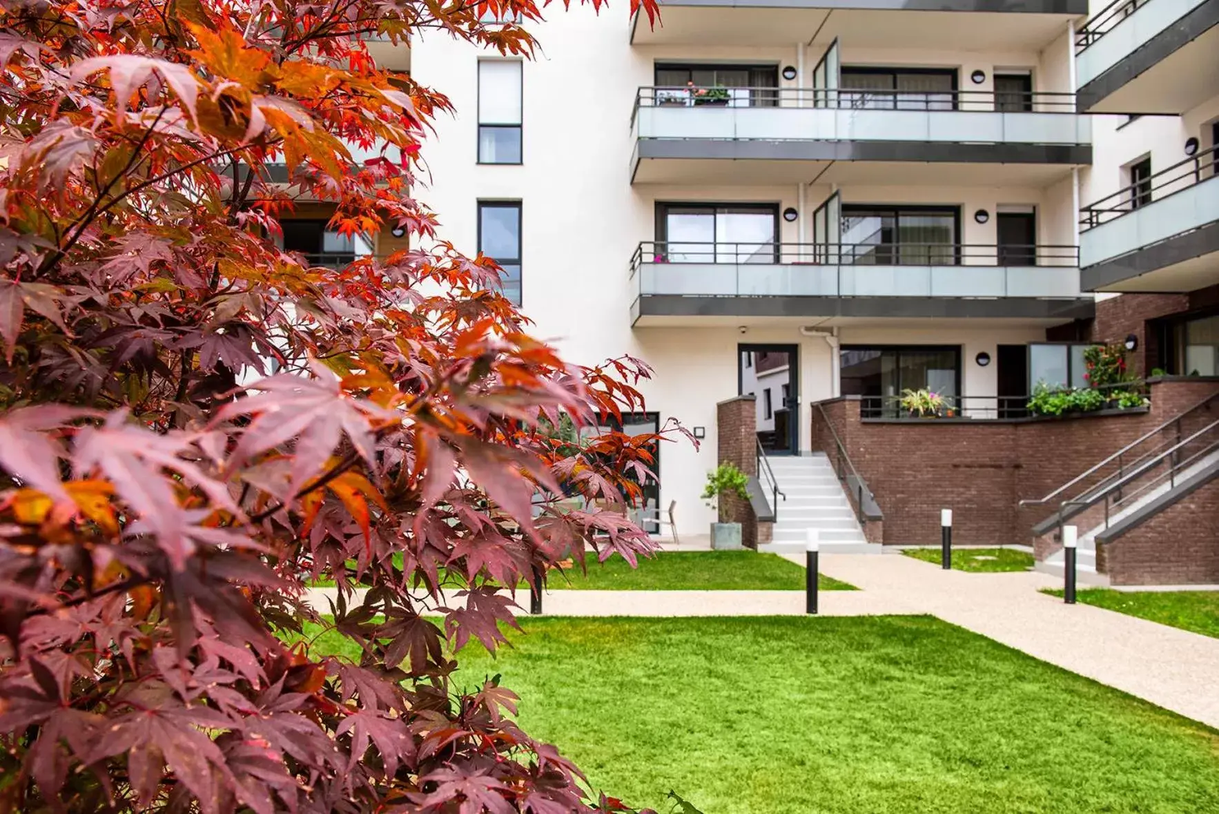 Garden, Property Building in Résidence services seniors Les Boréales