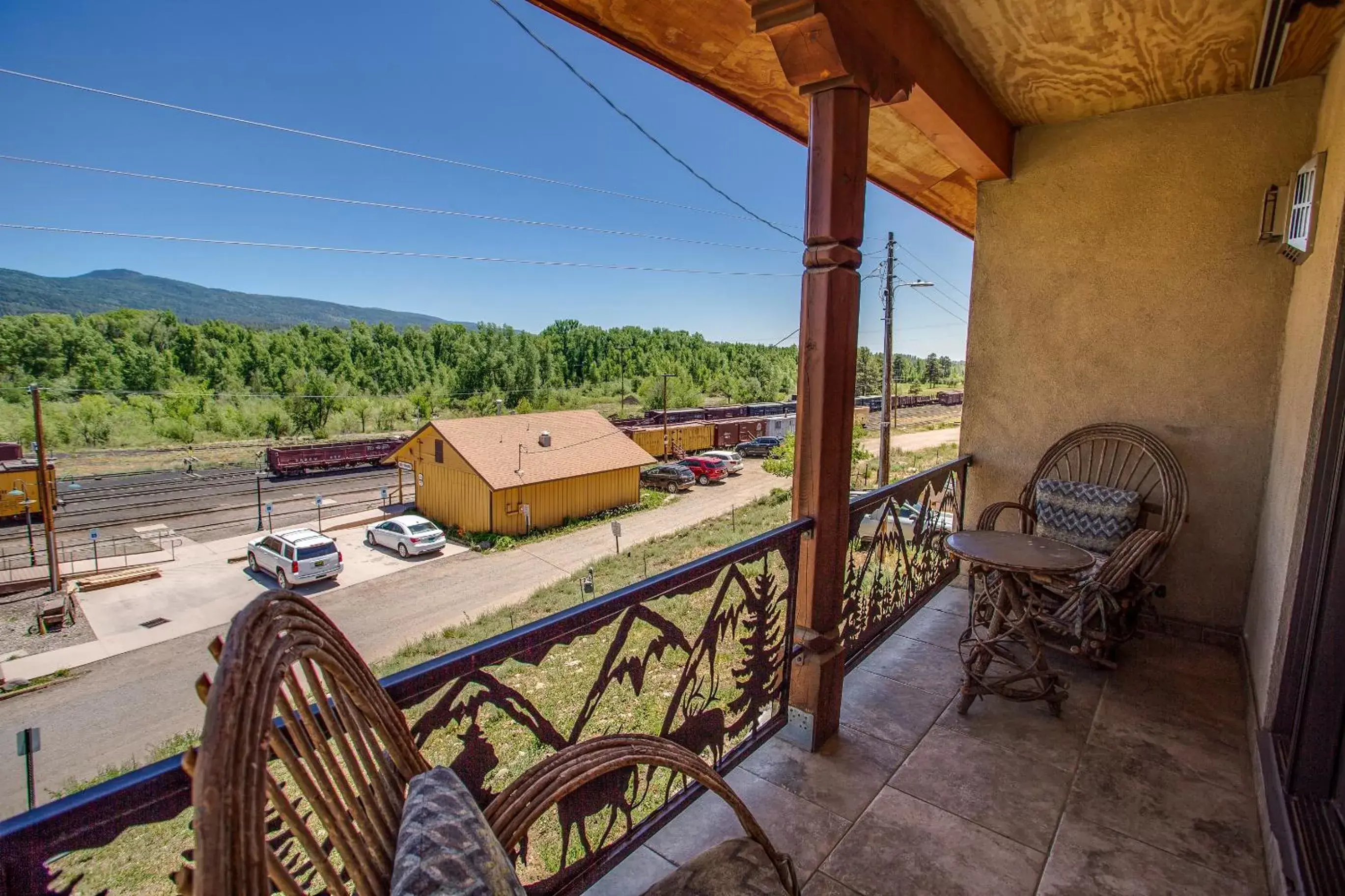 Balcony/Terrace in Main St Loft Overlooking Train Yard - Lofts Sterling & Sage - Toltec