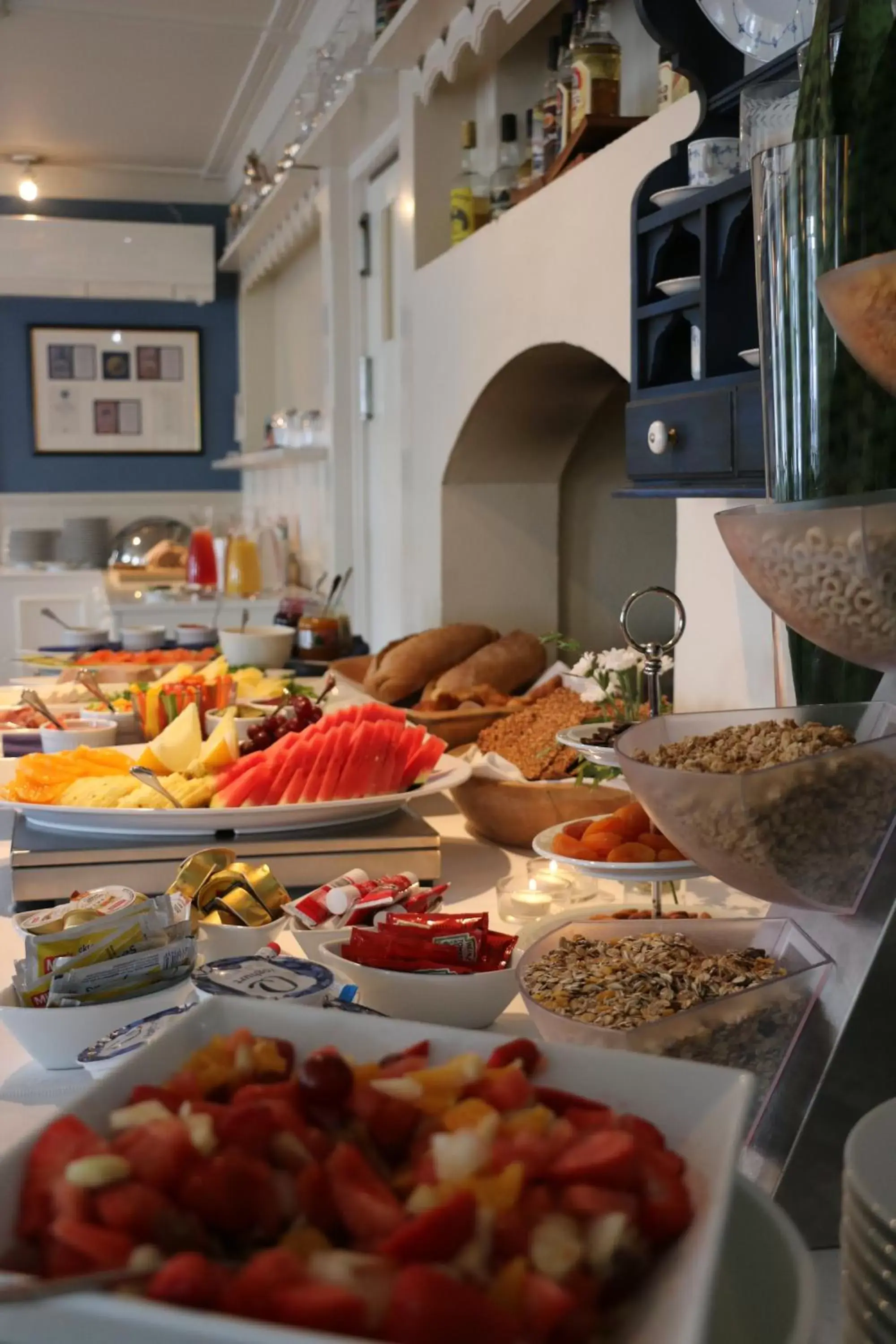Buffet breakfast in Lillesand Hotel Norge
