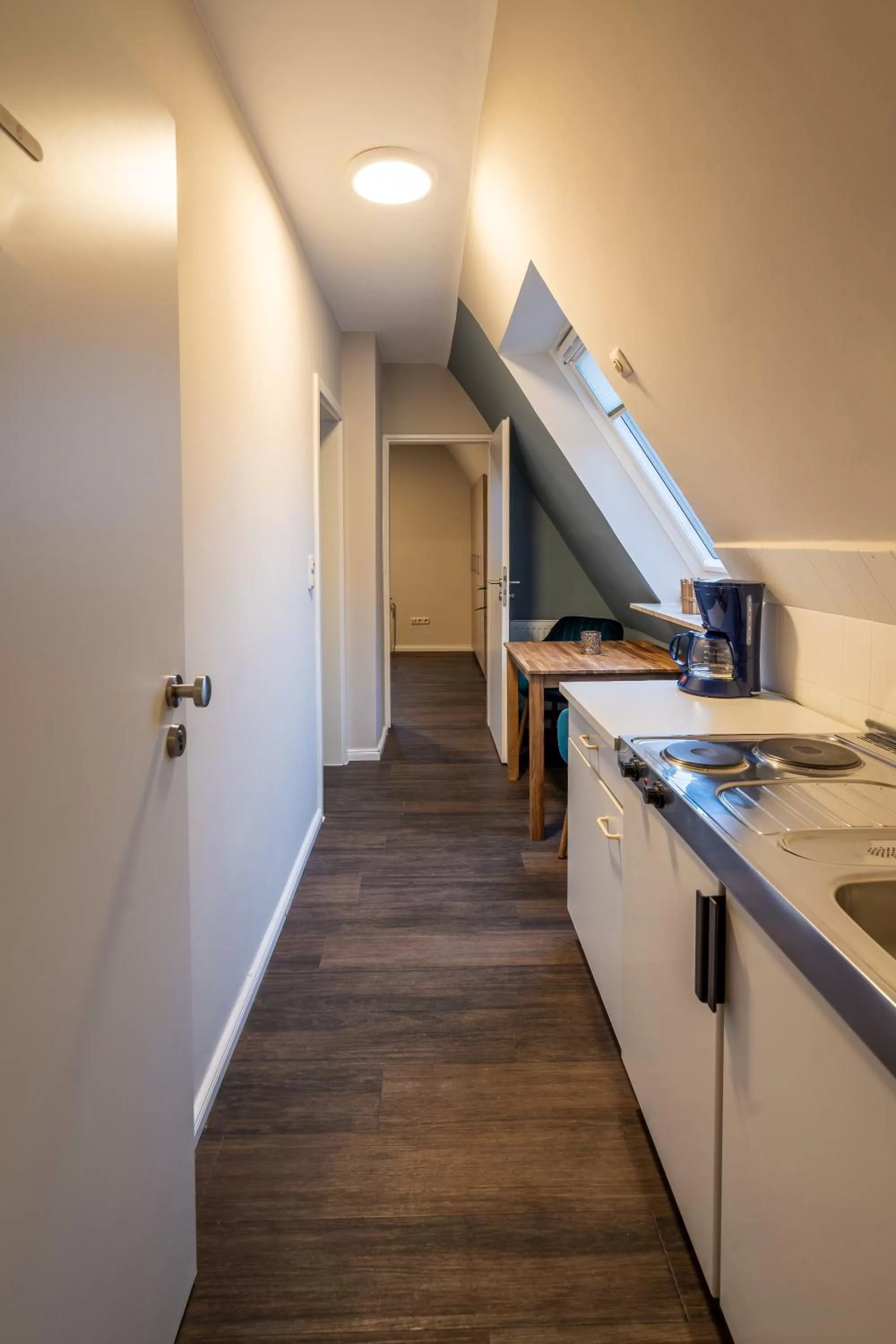 Kitchen or kitchenette in Hotel Luina Beach