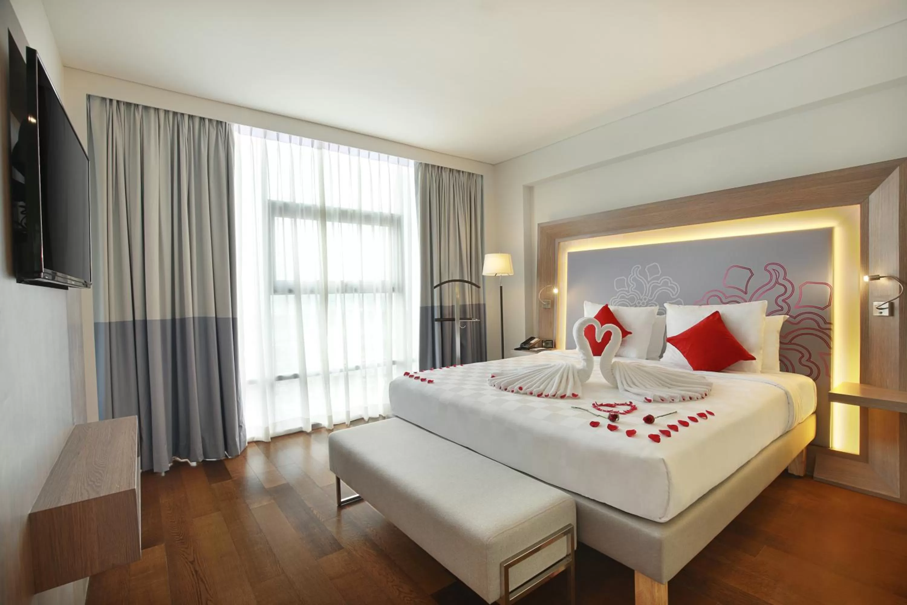 Bed in Noble Resort Hotel Melaka 马六甲诺铂度假酒店