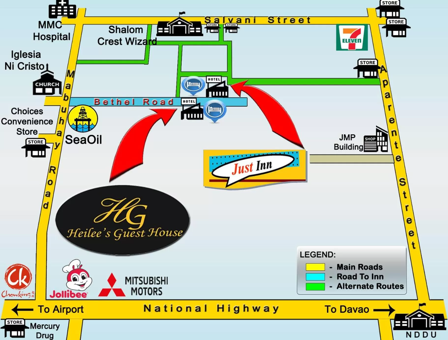 Location in Heilee's Guest House