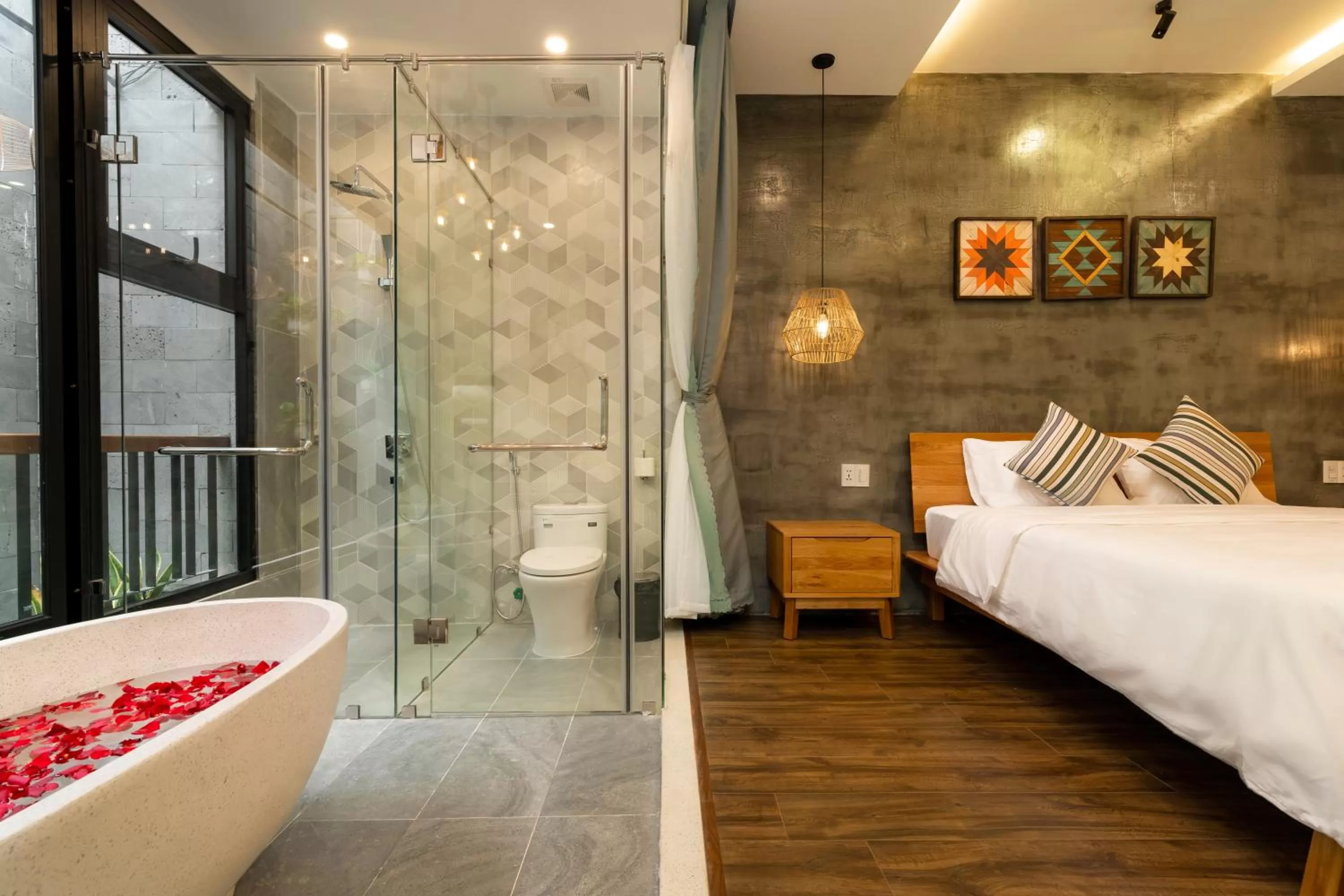 Decorative detail, Bed in Paddy Boutique House Hoian