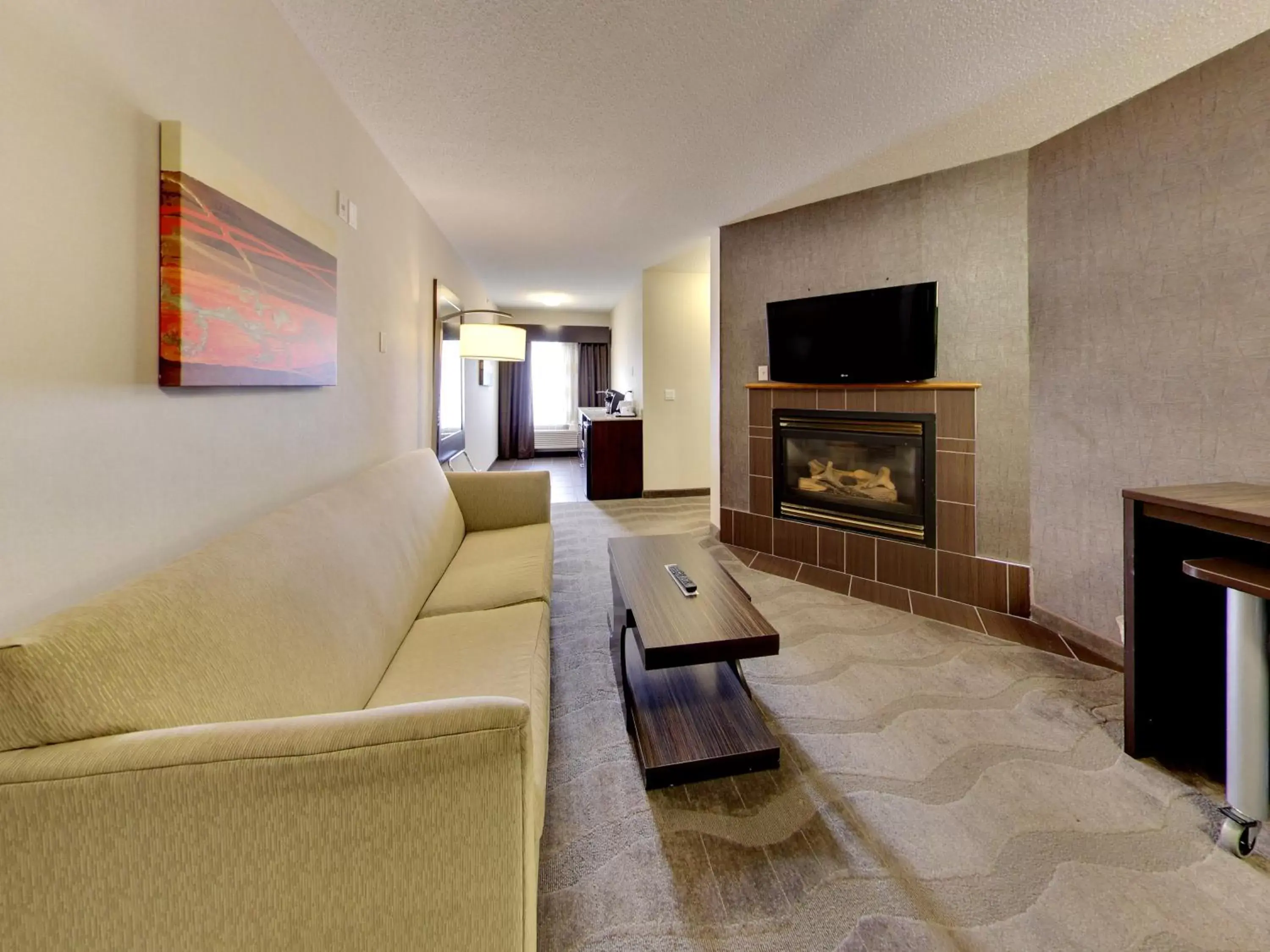 Photo of the whole room, Seating Area in Holiday Inn Express Hotel & Suites - Edmonton International Airport, an IHG Hotel