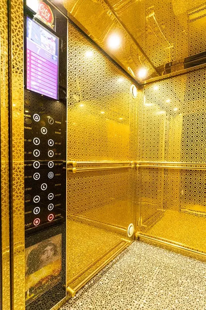 elevator, Bathroom in Pamuk City Hotel