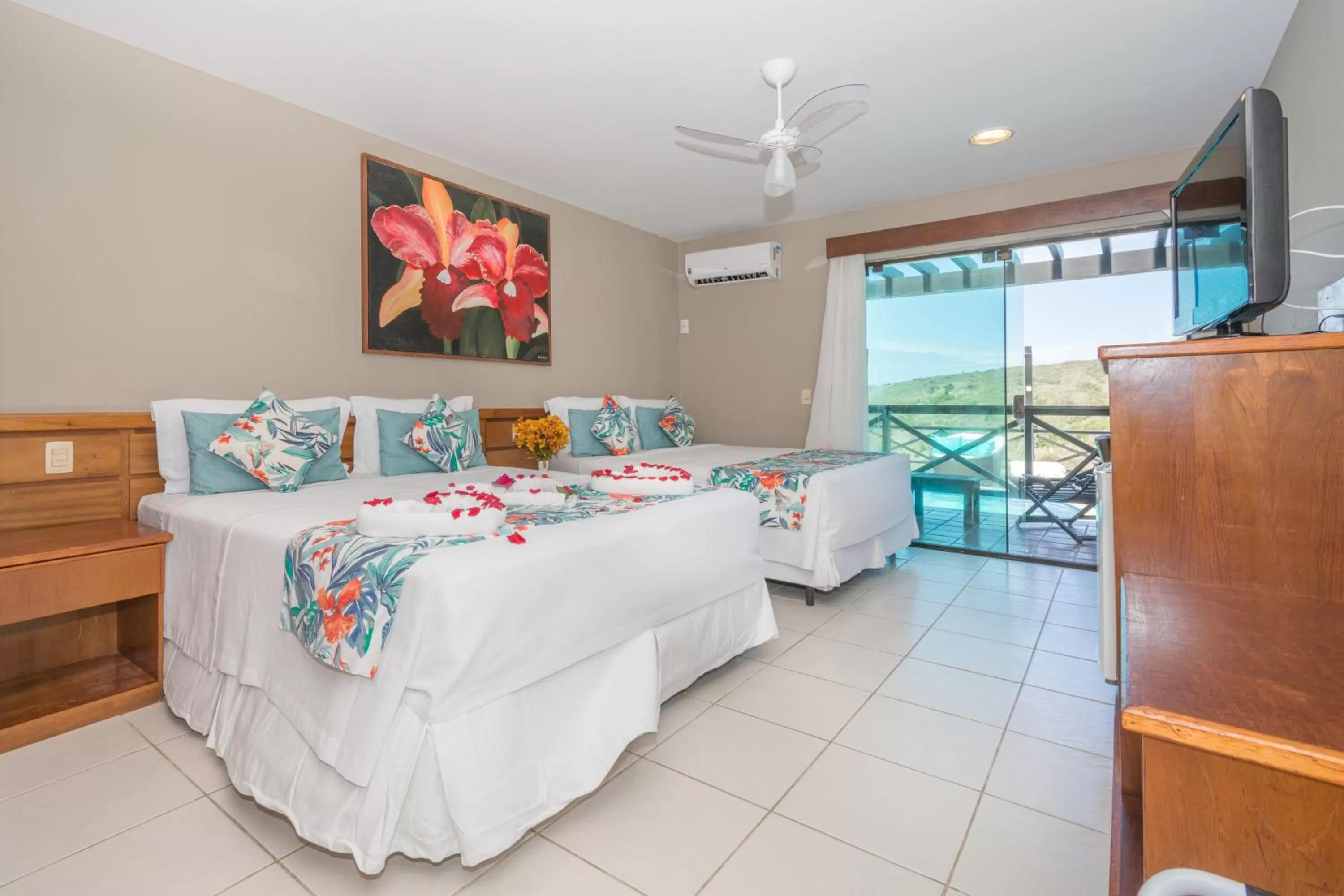 Bed in Hotel Pousada Brava Club