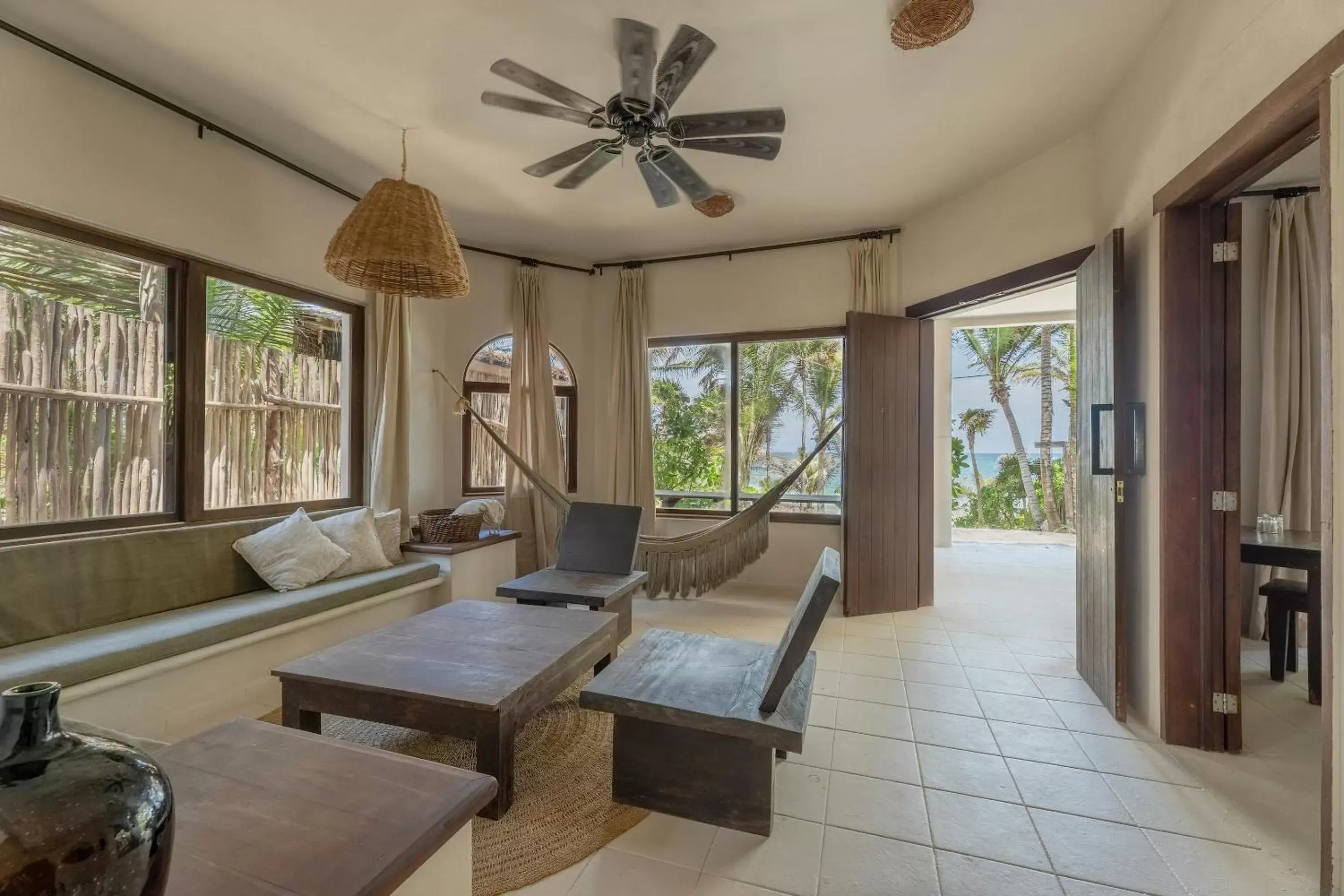 Living room in NEST Tulum