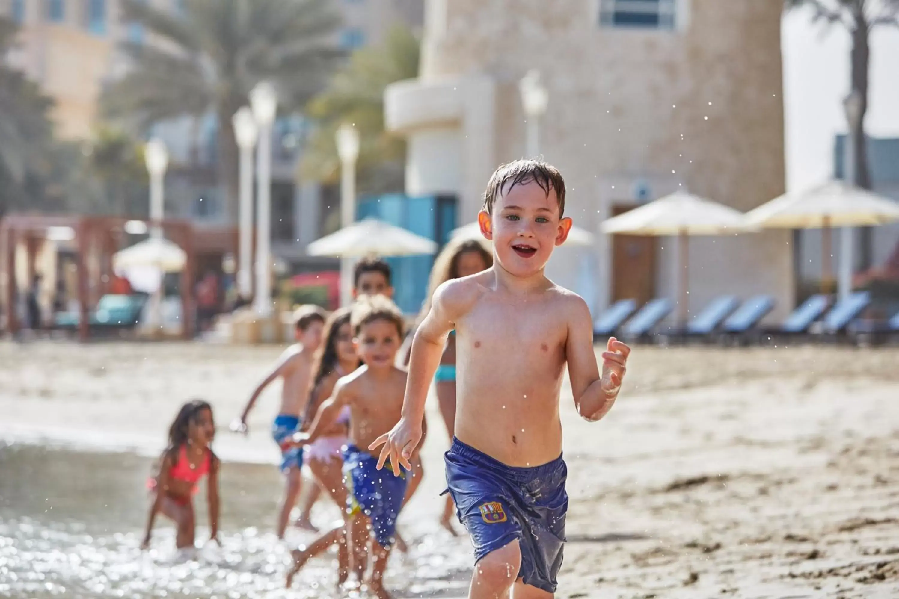 Beach, Children in Four Seasons Hotel Doha