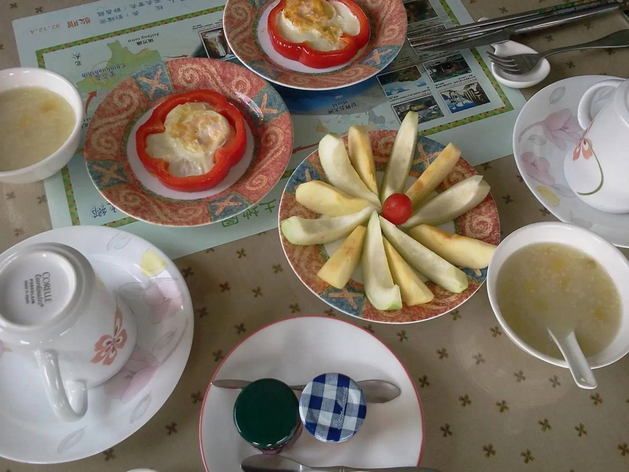 Asian breakfast in Levite Villa