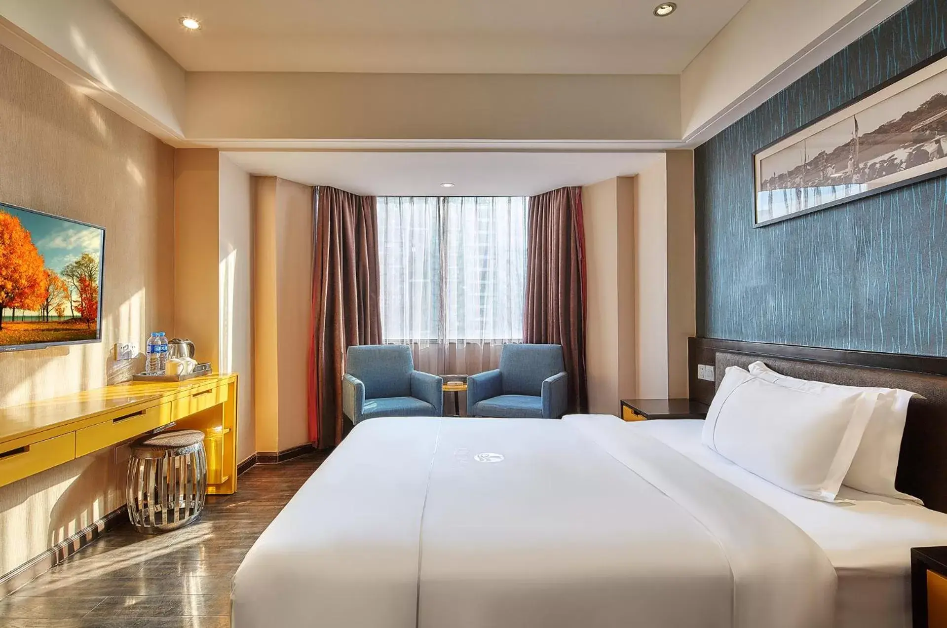 Bed in Insail Hotels ( Huanshi Road Taojin Metro Station Guangzhou)