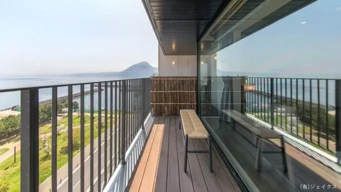 Balcony/Terrace in REX HOTEL Beppu