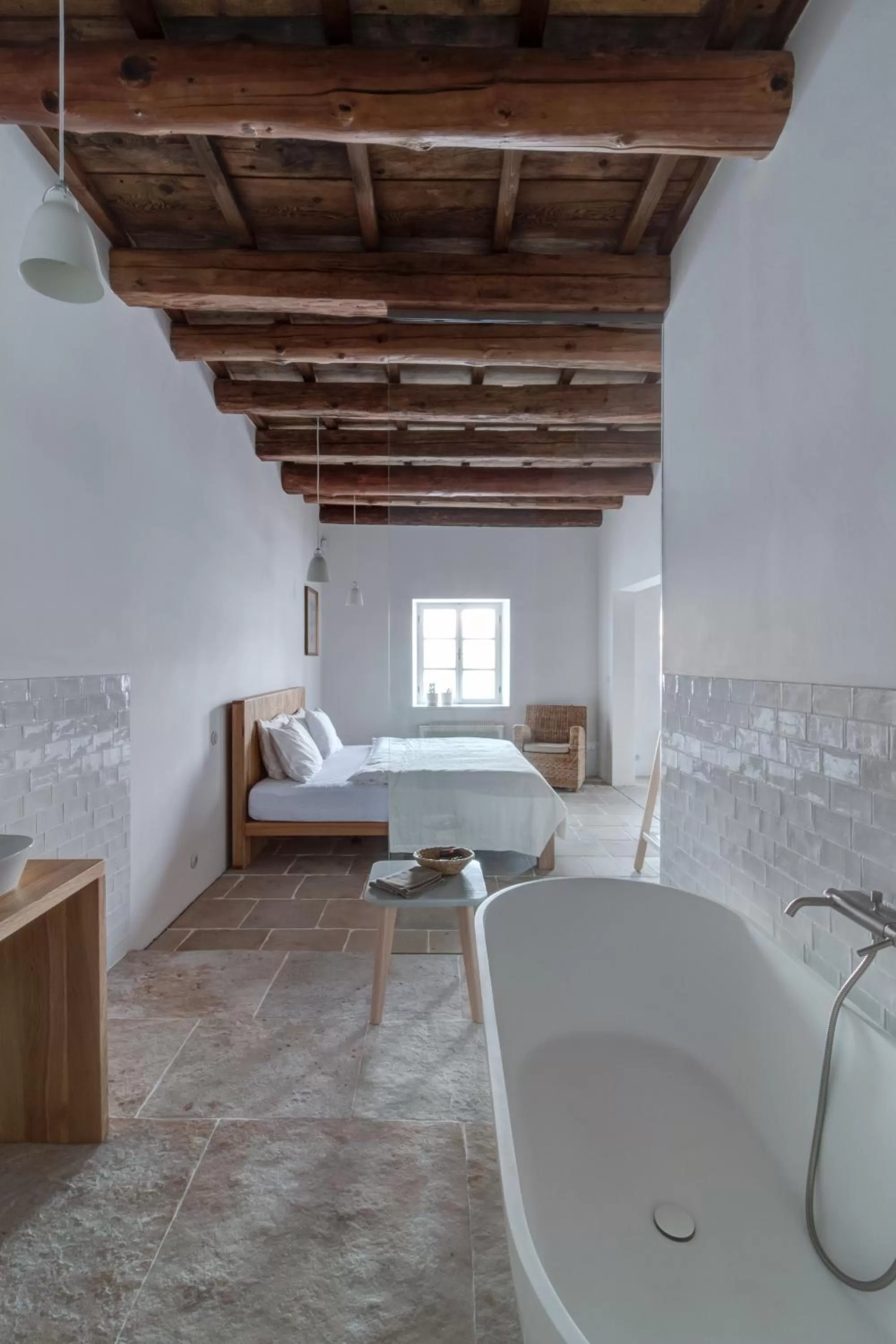 Bathroom, Bed in Mezi plůtky boutique dům